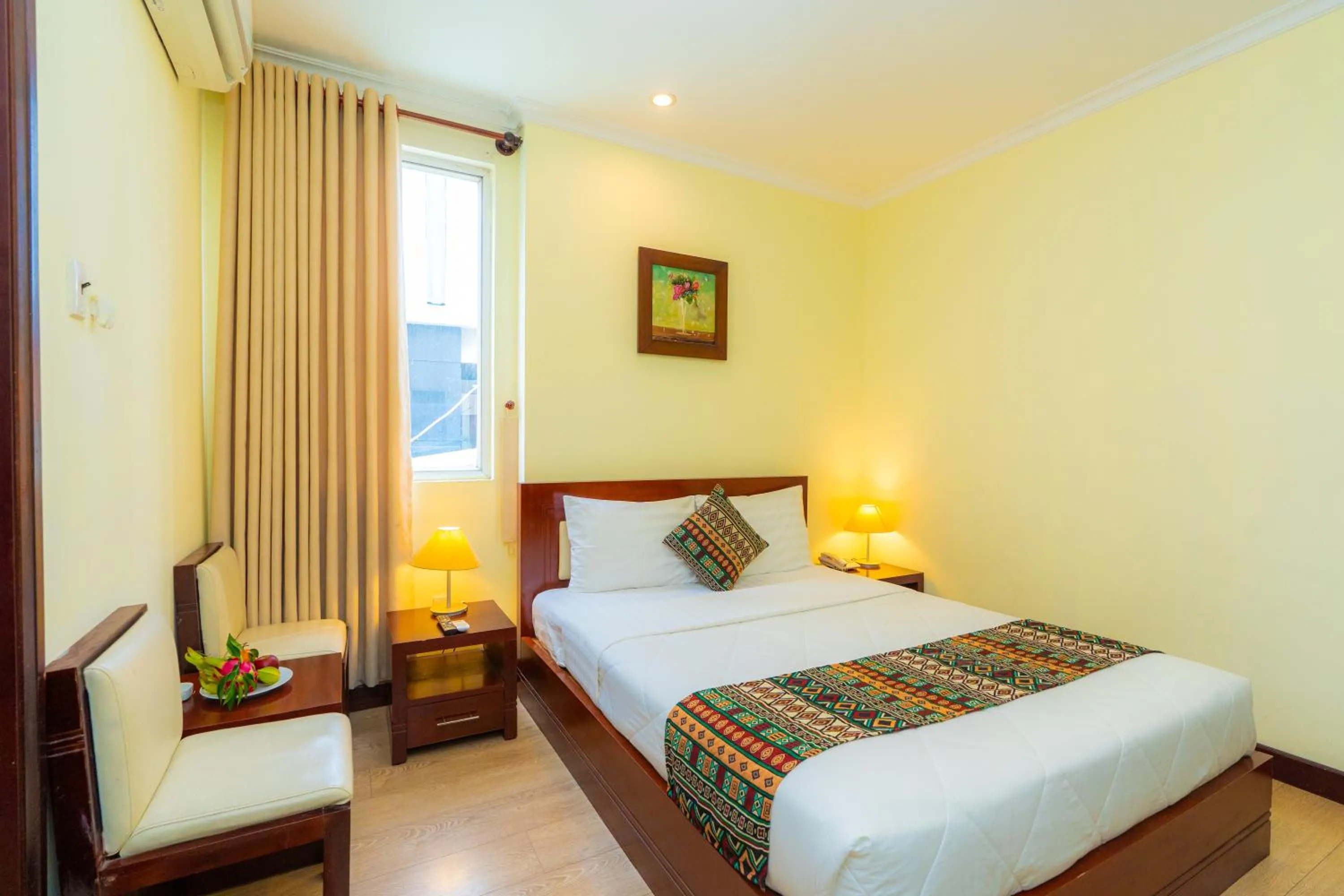 Bed in Hoang Ha Boutique Hotel