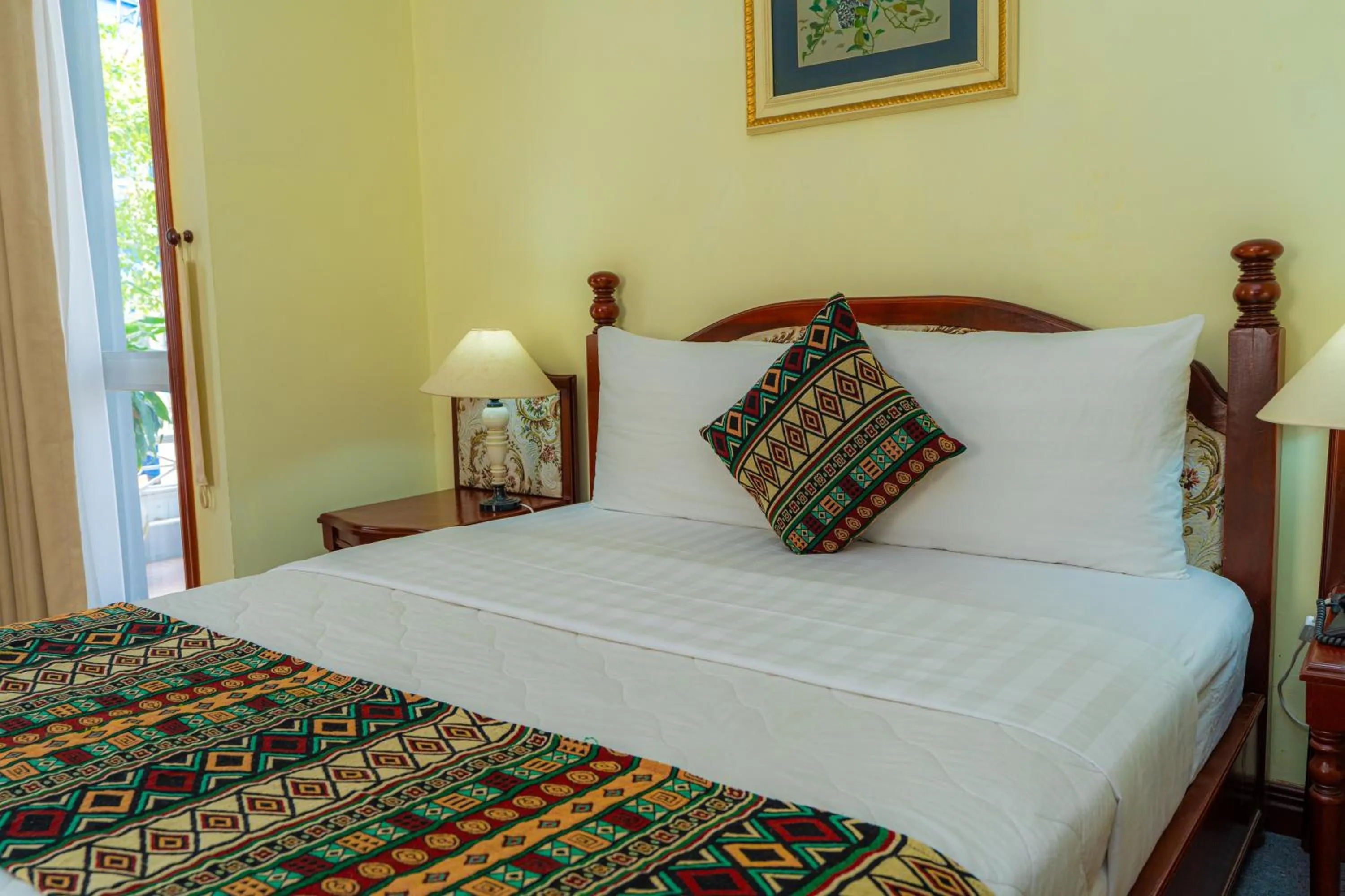 Bed in Hoang Ha Boutique Hotel