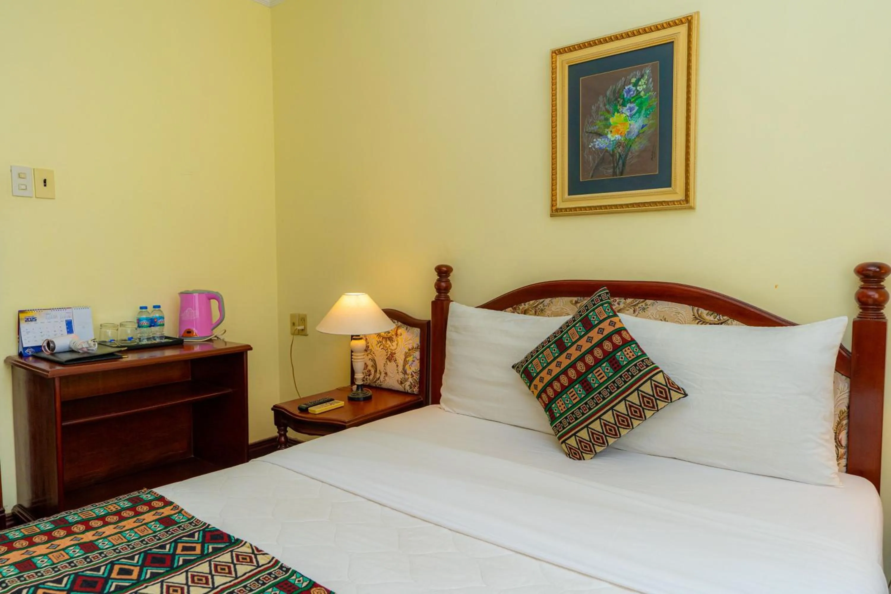 Bed in Hoang Ha Boutique Hotel