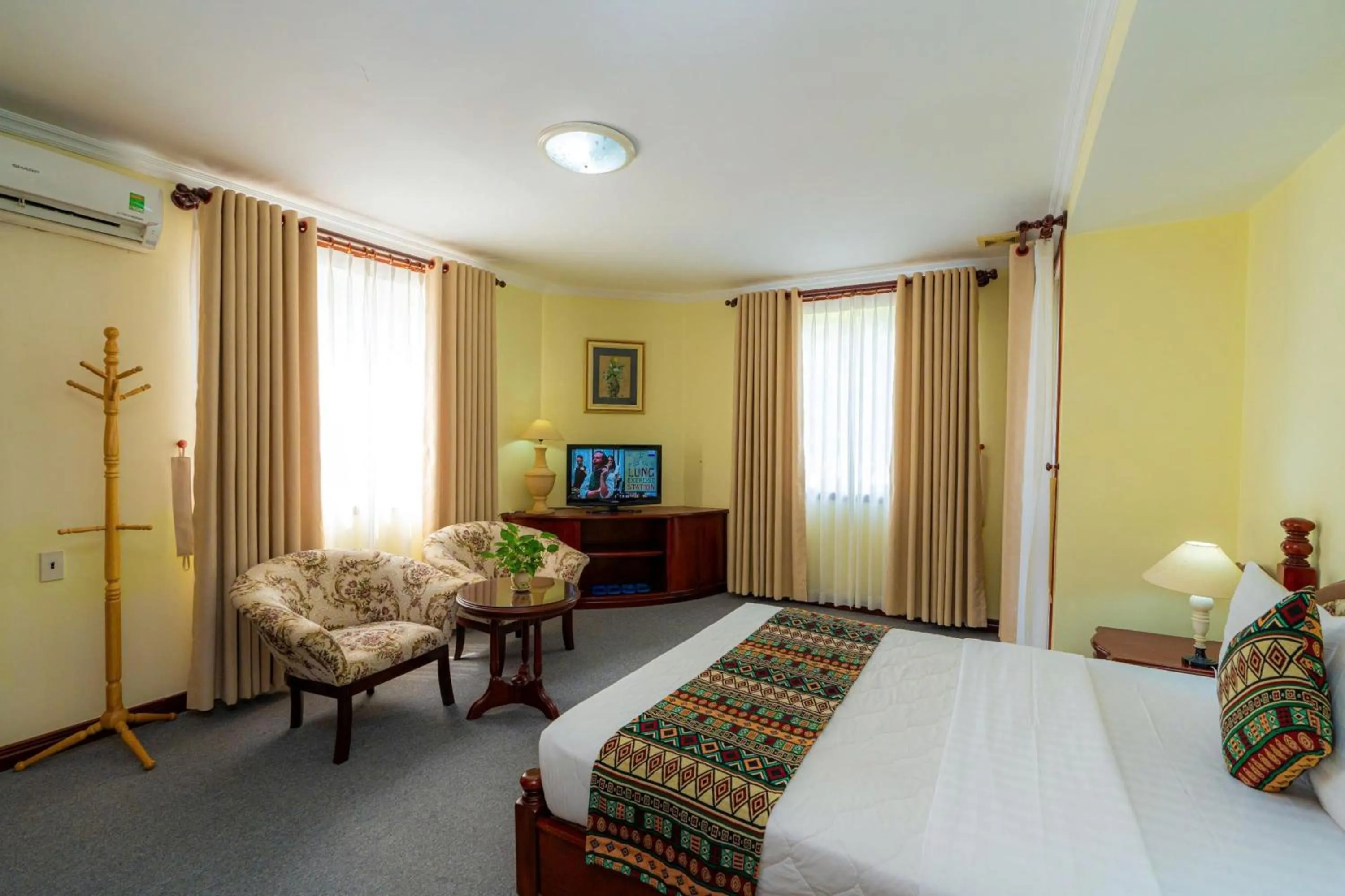 Bed in Hoang Ha Boutique Hotel