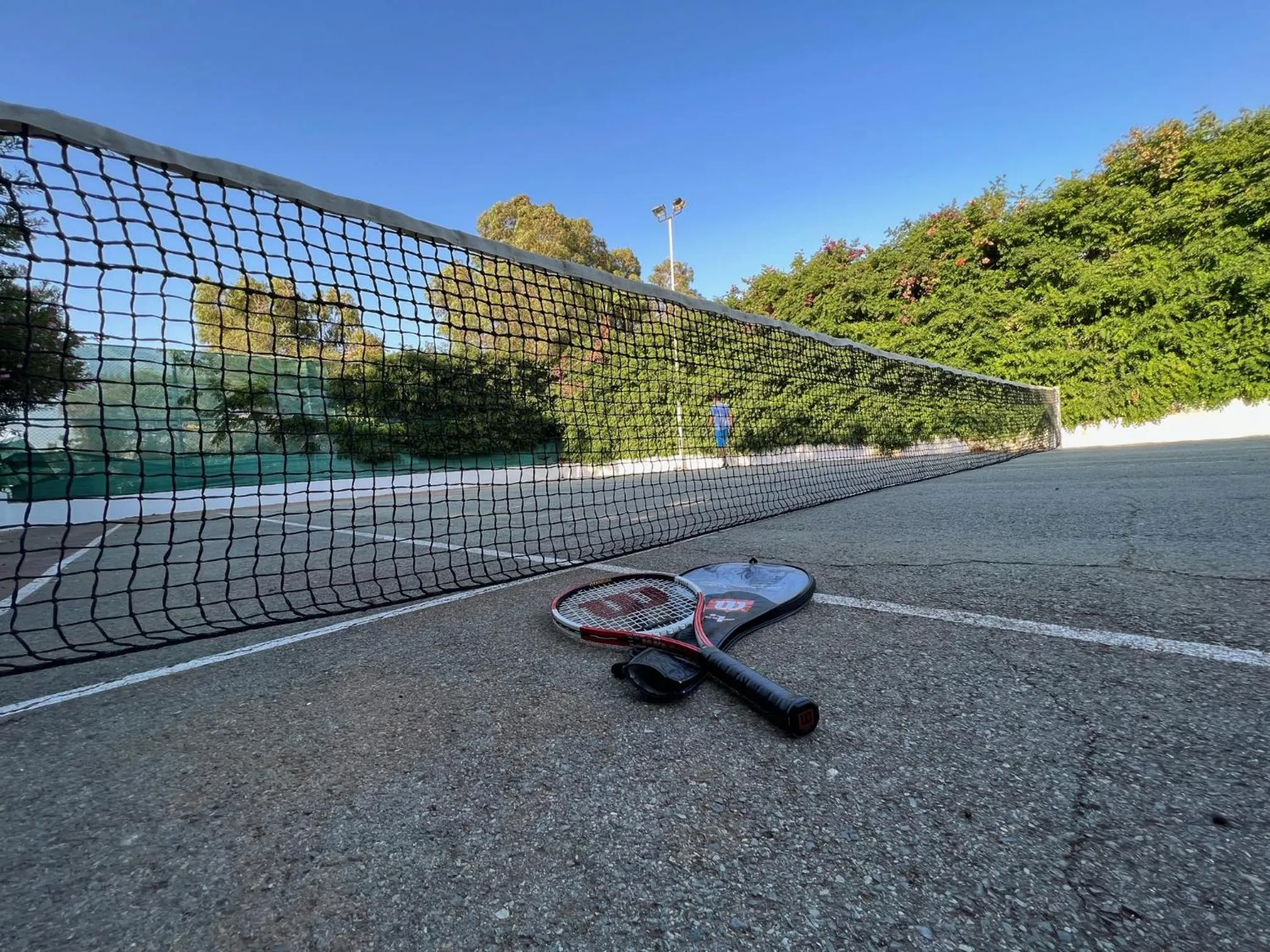 Tennis court in Adelais Bay Hotel