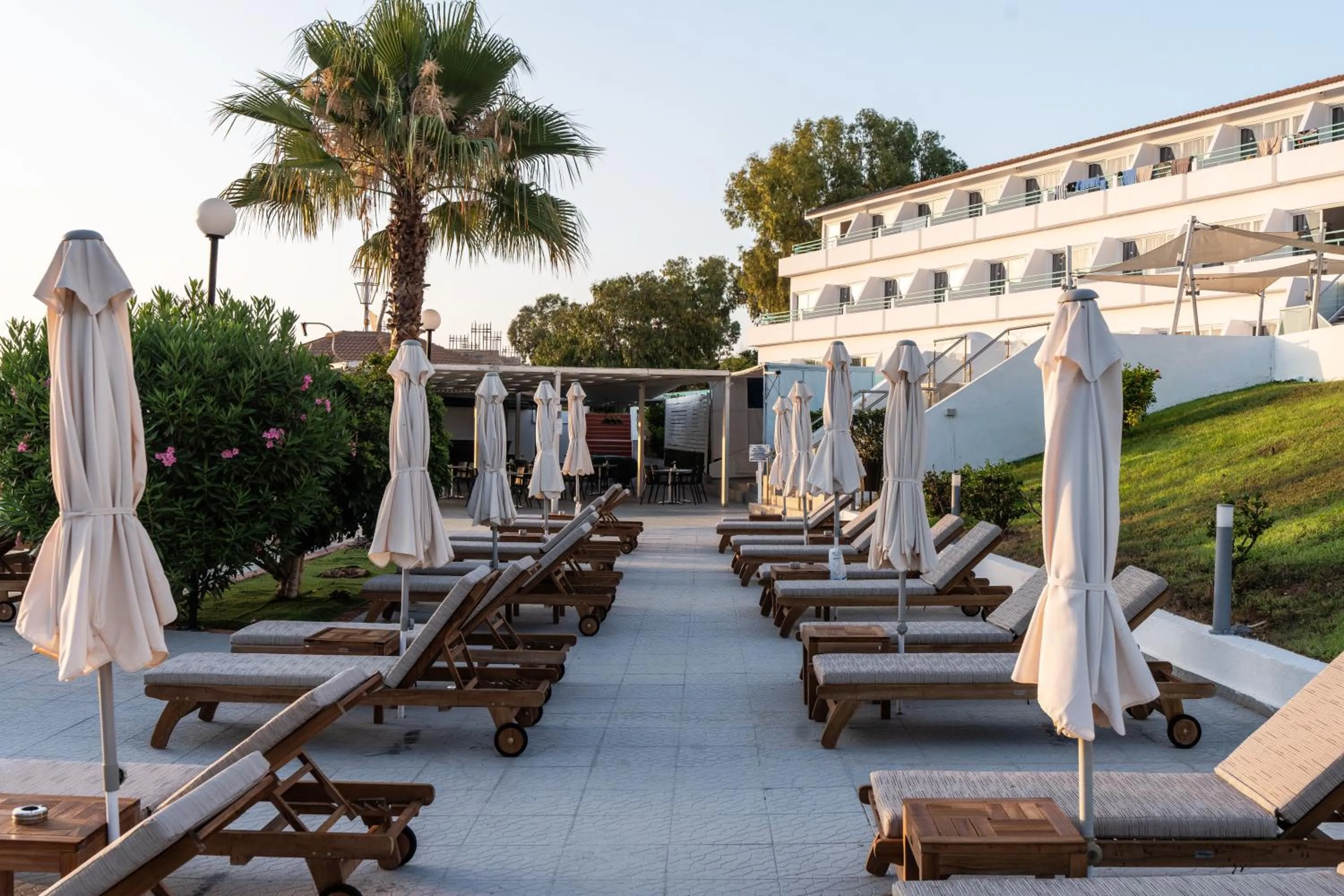 Pool view in Adelais Bay Hotel
