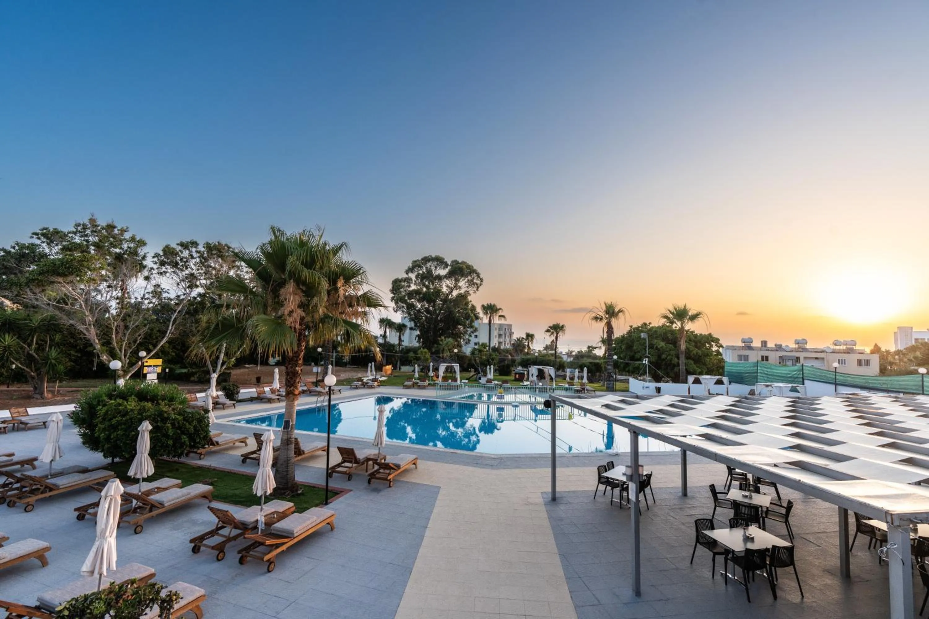 Pool view in Adelais Bay Hotel