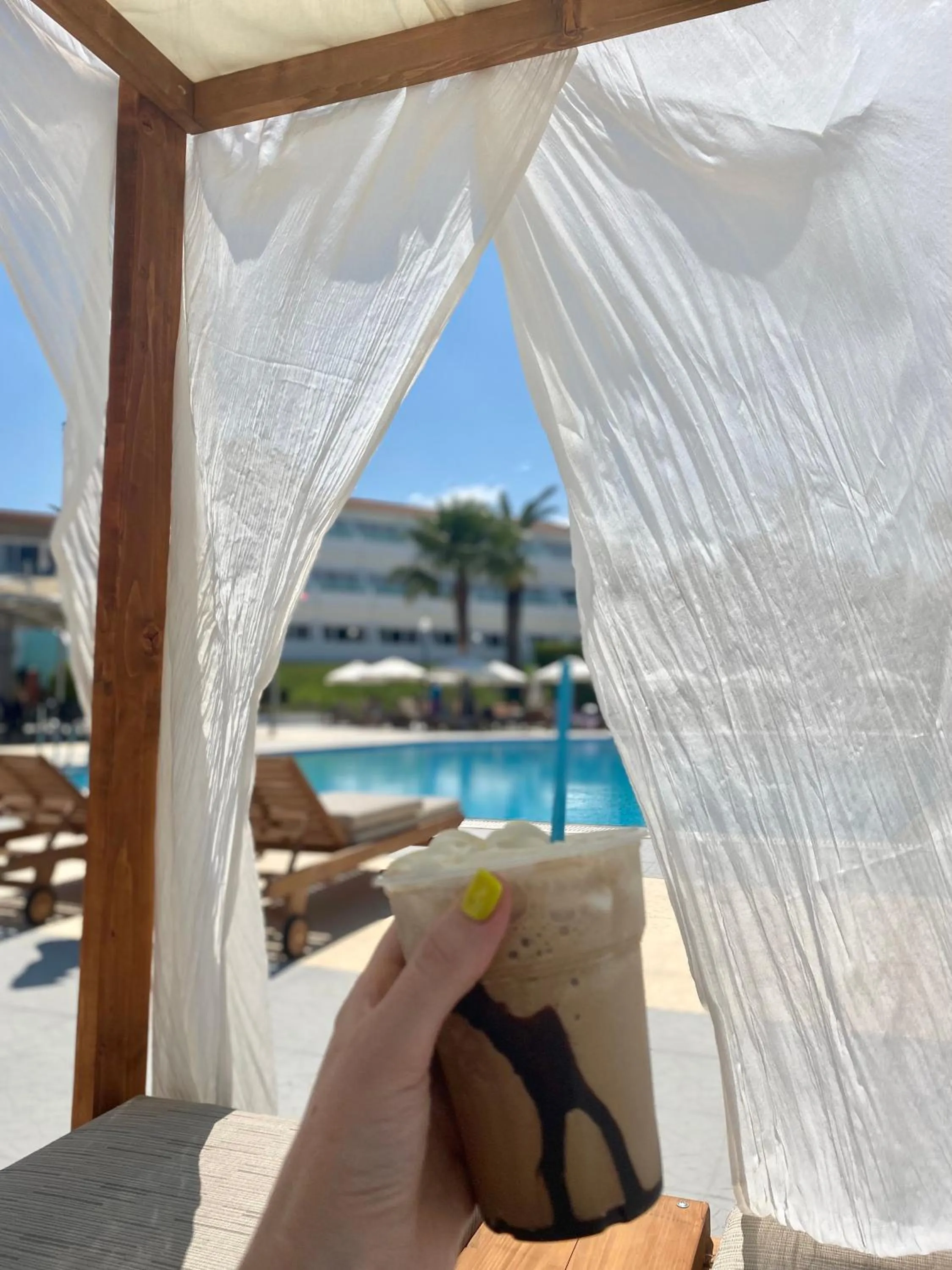 Pool view in Adelais Bay Hotel