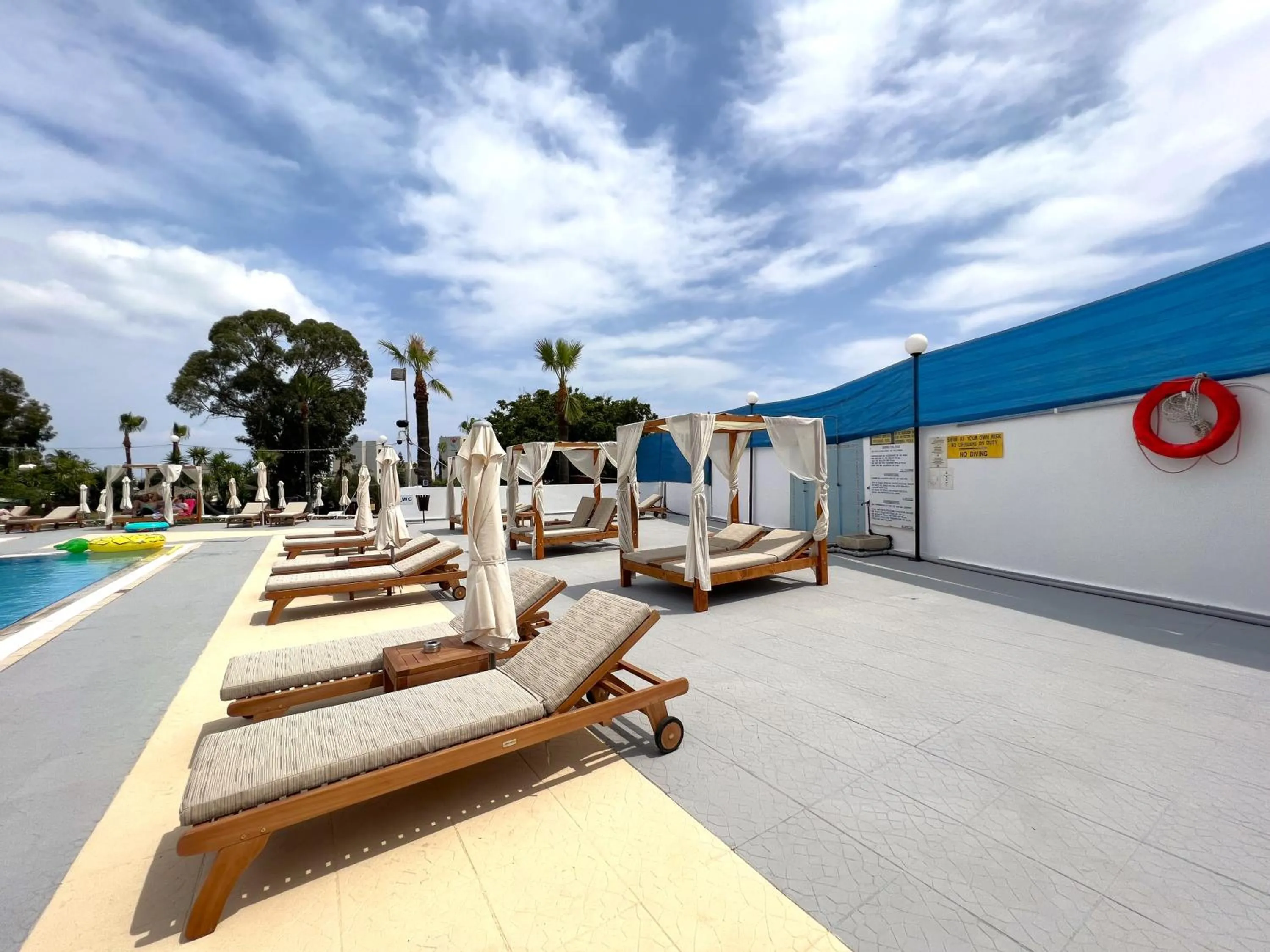 Pool view in Adelais Bay Hotel