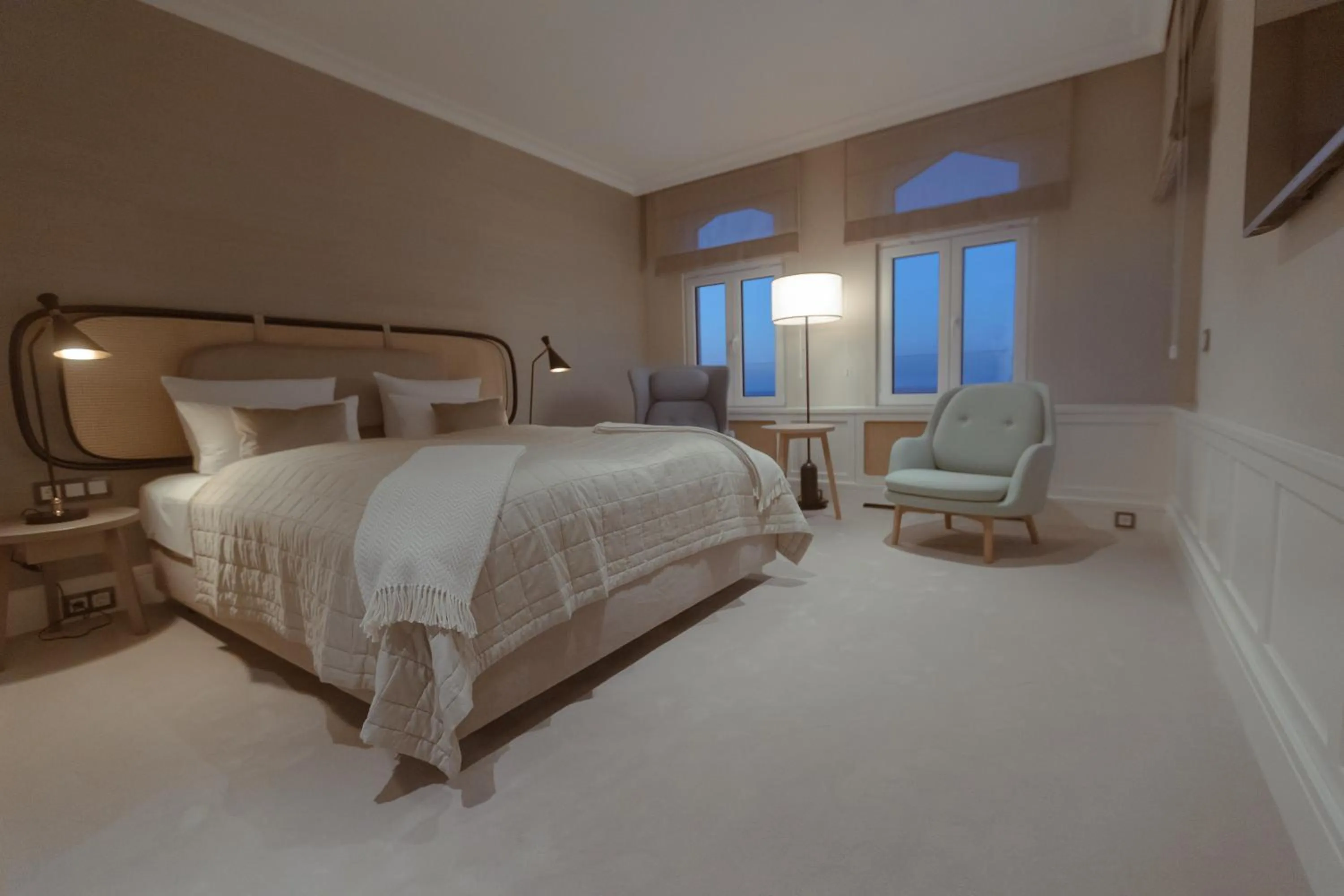 Bedroom, Bed in Strandhotel Ostende