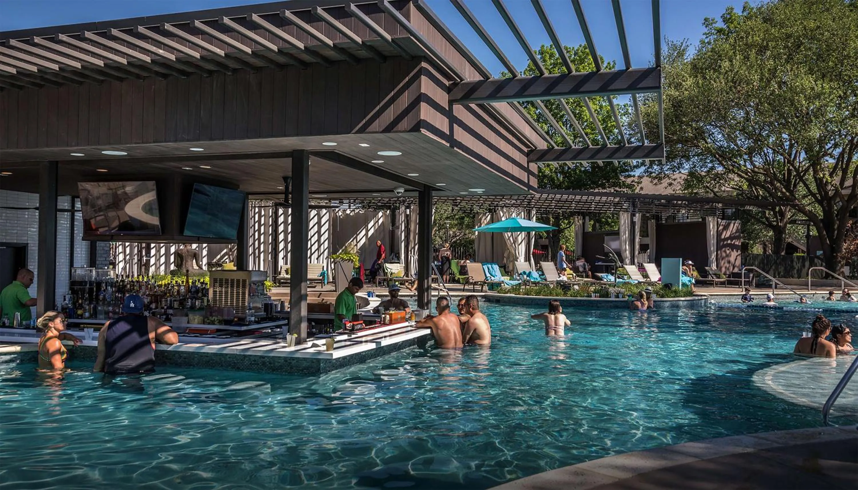 Pool view in Hilton Anatole