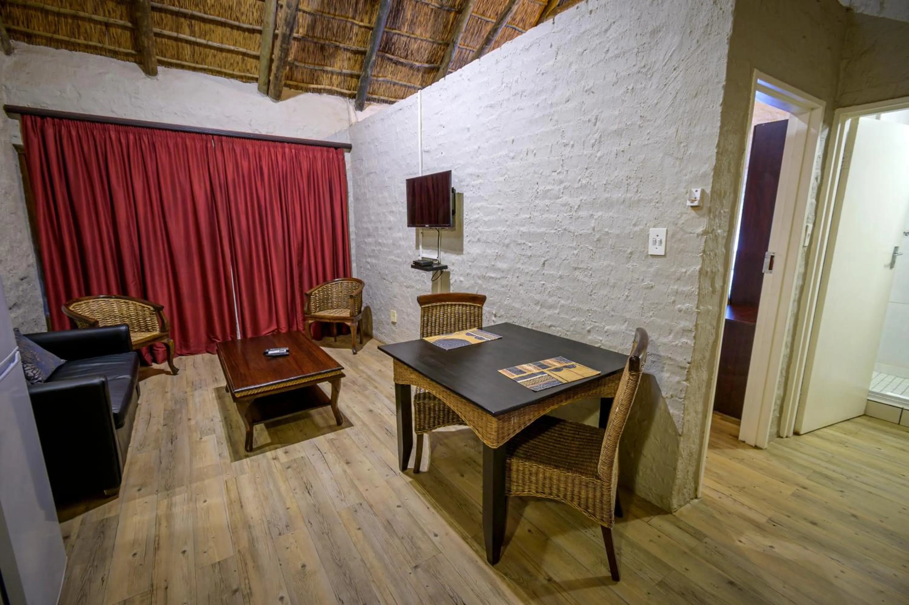 Seating area in Bains Lodge - Sustainable Electricity