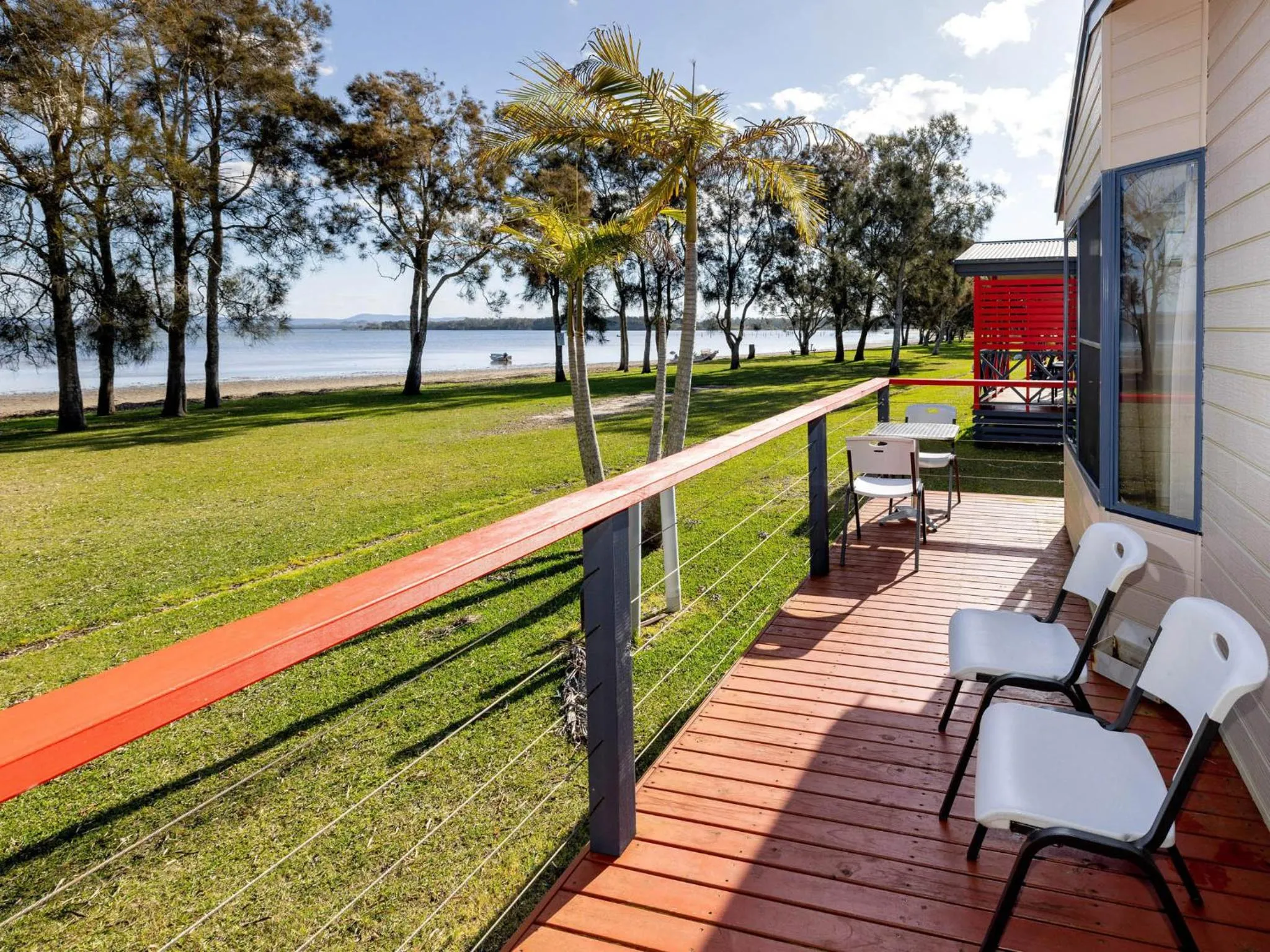 Balcony/Terrace in Lakeside Forster Holiday Park