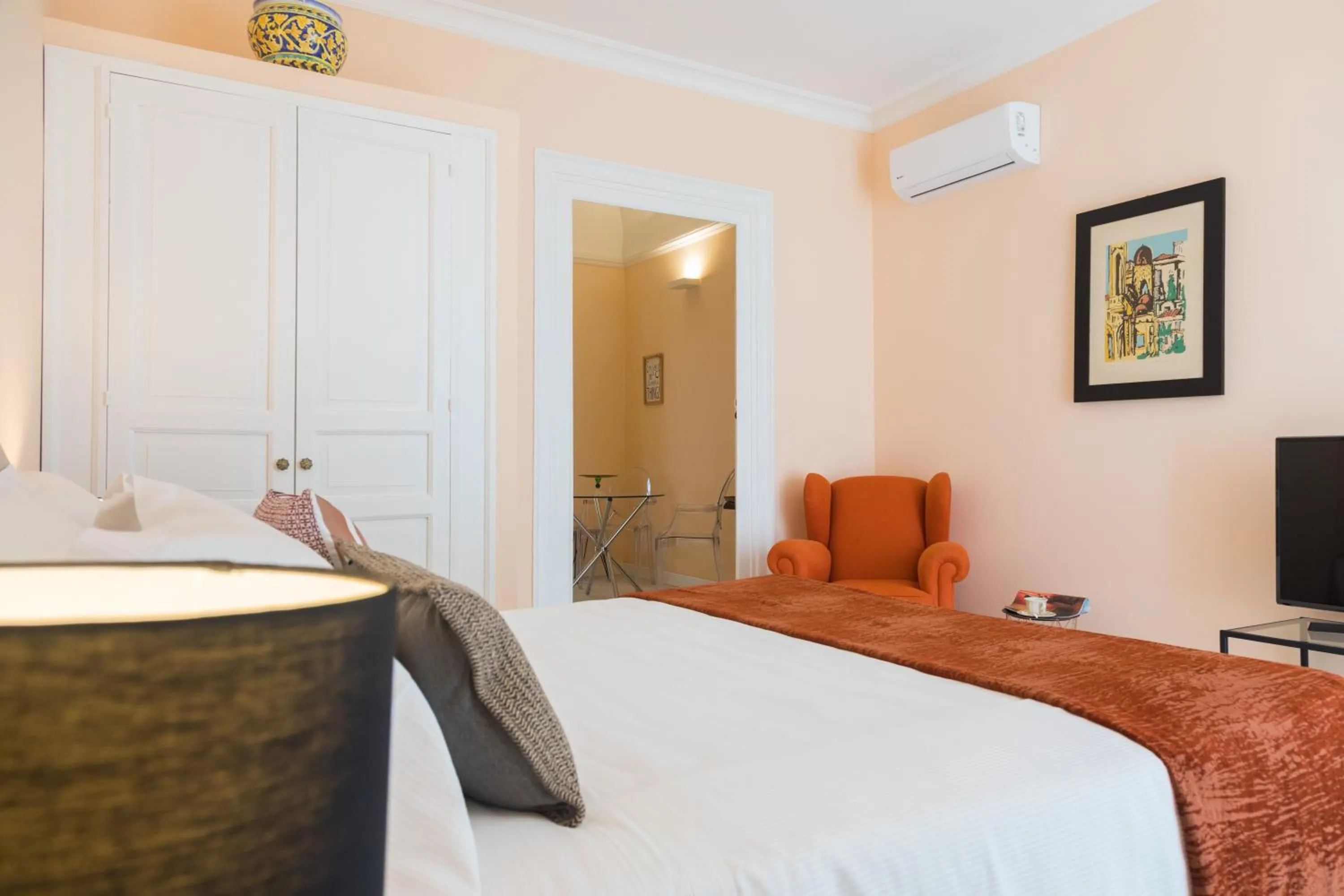 TV and multimedia, Bed in I Mori di Porta Nuova Suite & Terrace