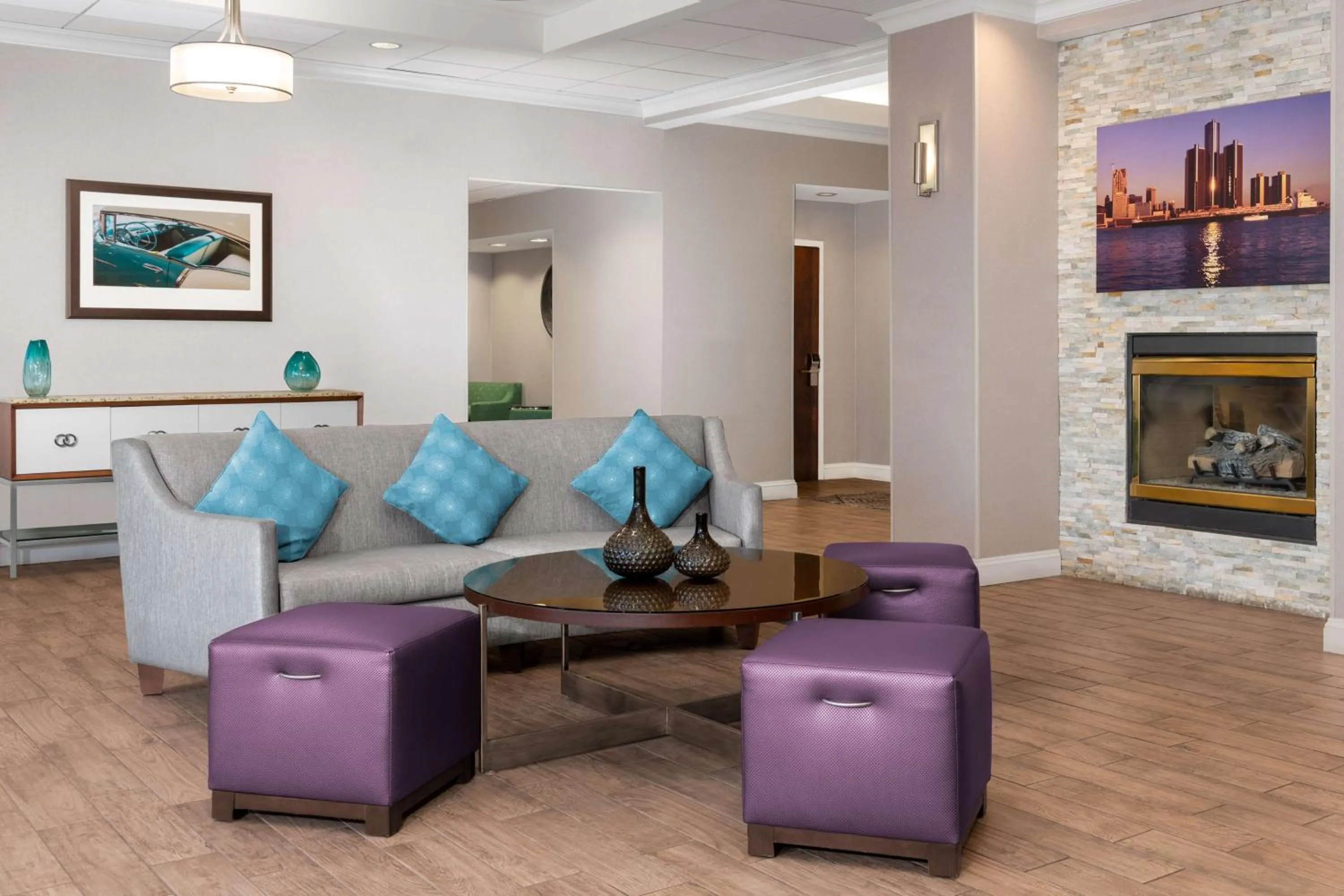 Lobby or reception in Homewood Suites by Hilton Detroit-Troy