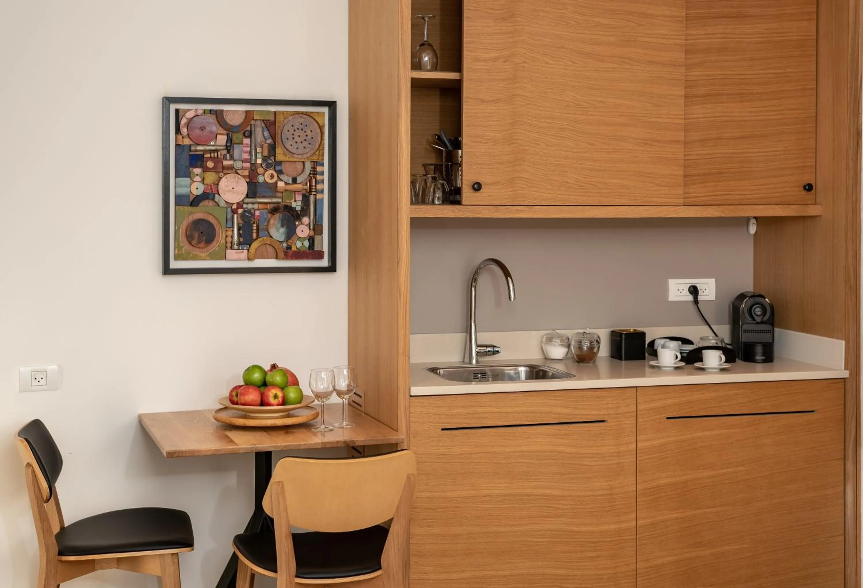 Kitchen or kitchenette in Biazi Hotel