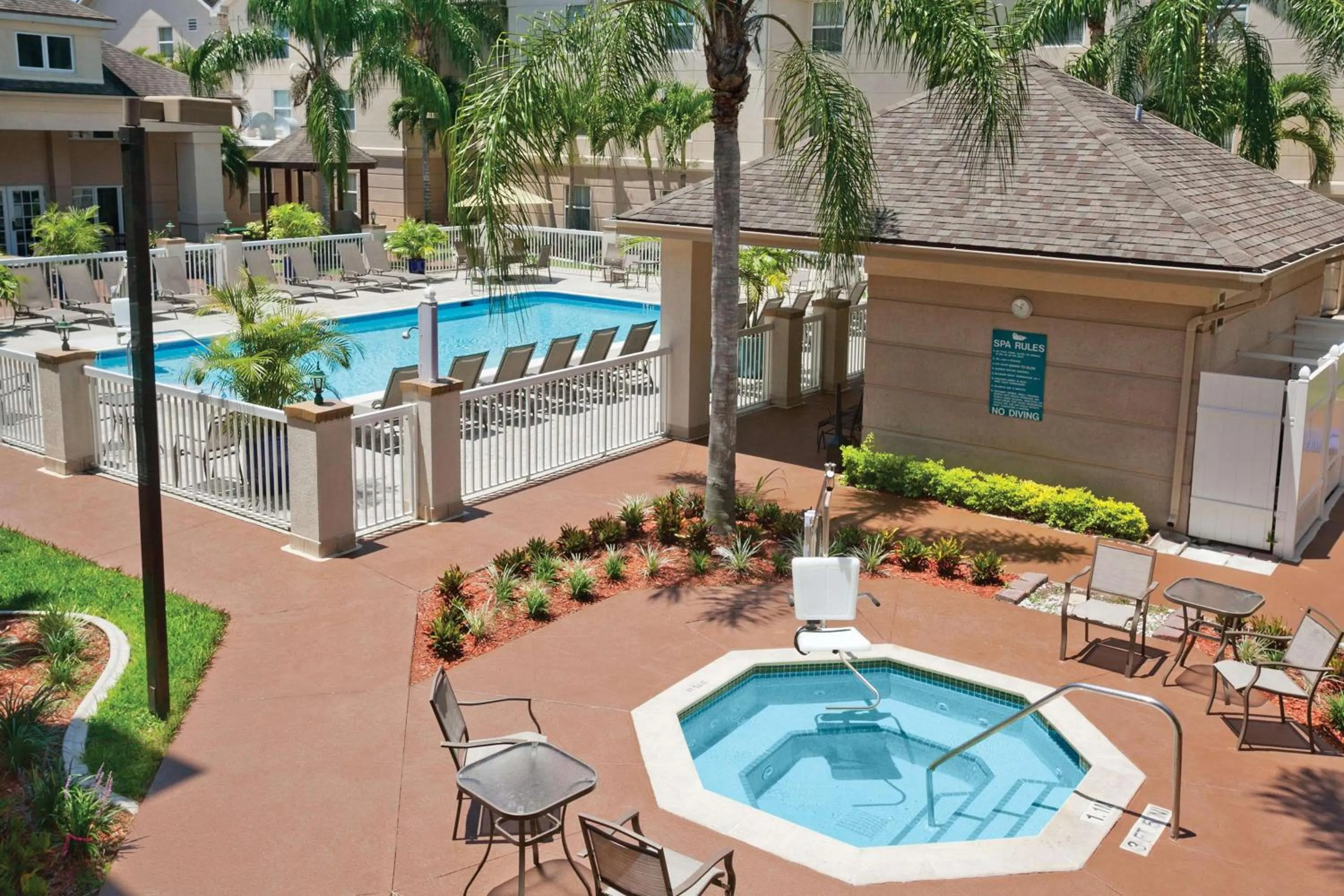 Pool view in Homewood Suites by Hilton Fort Myers