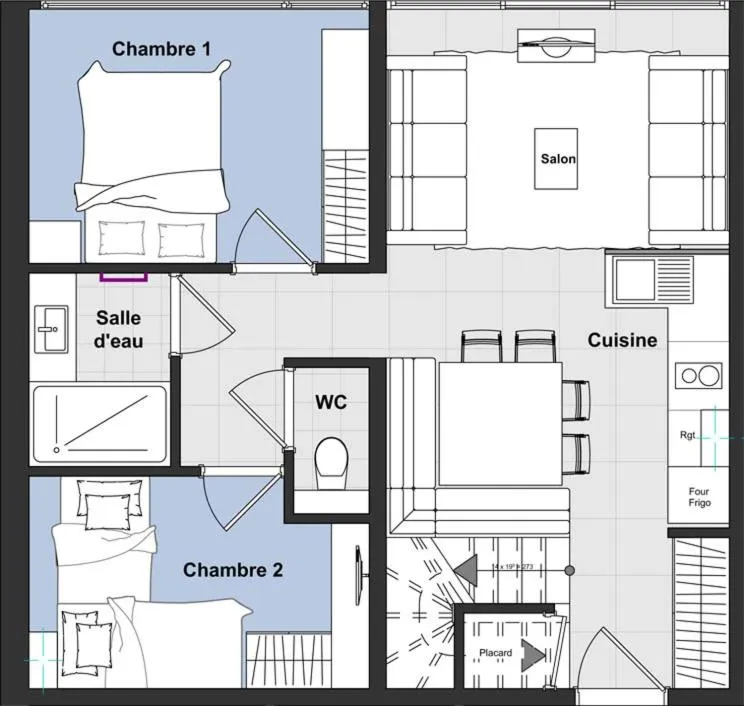 Floor plan in Hotel Le Very
