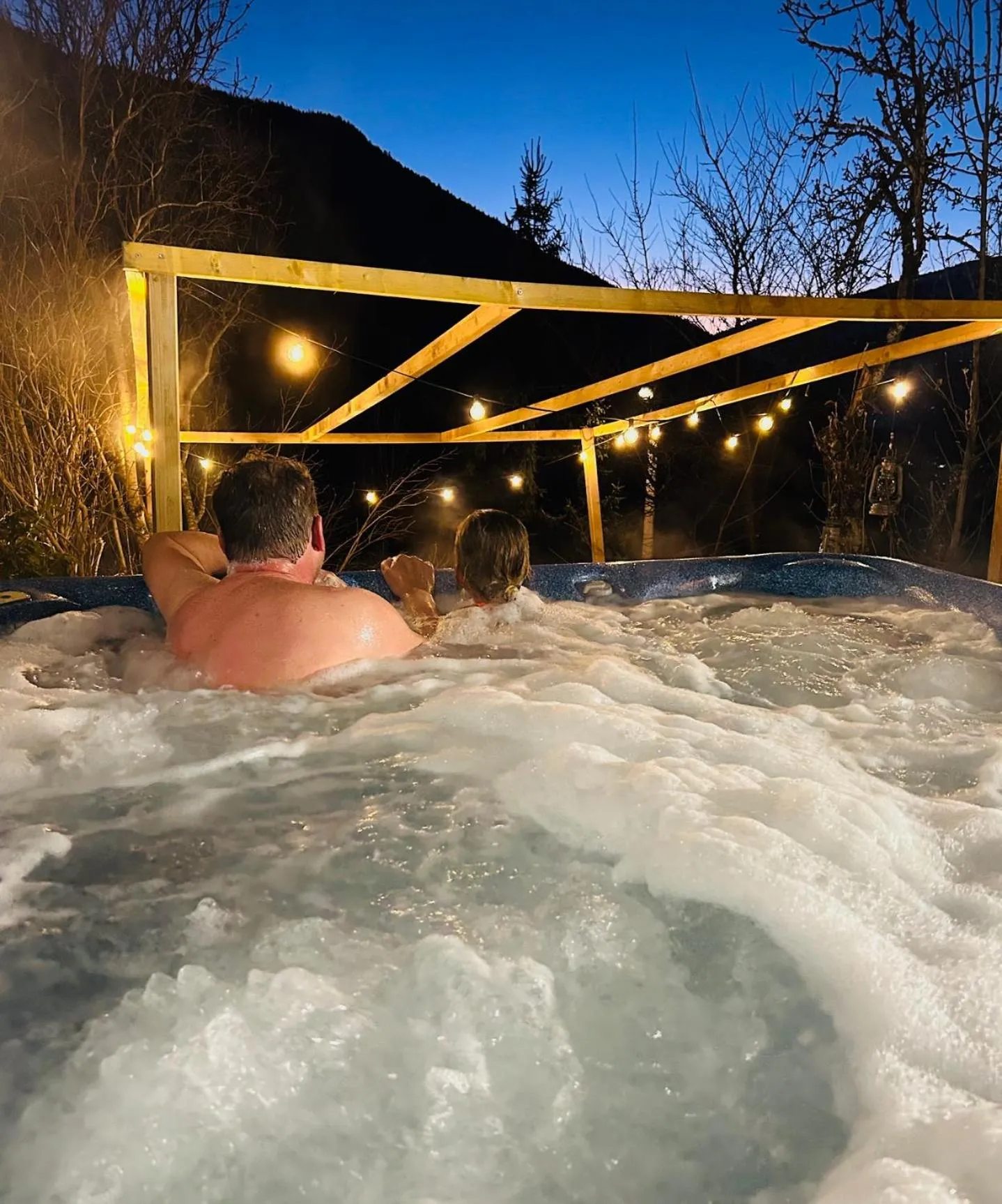 Pool view in La Ferme d'Angele