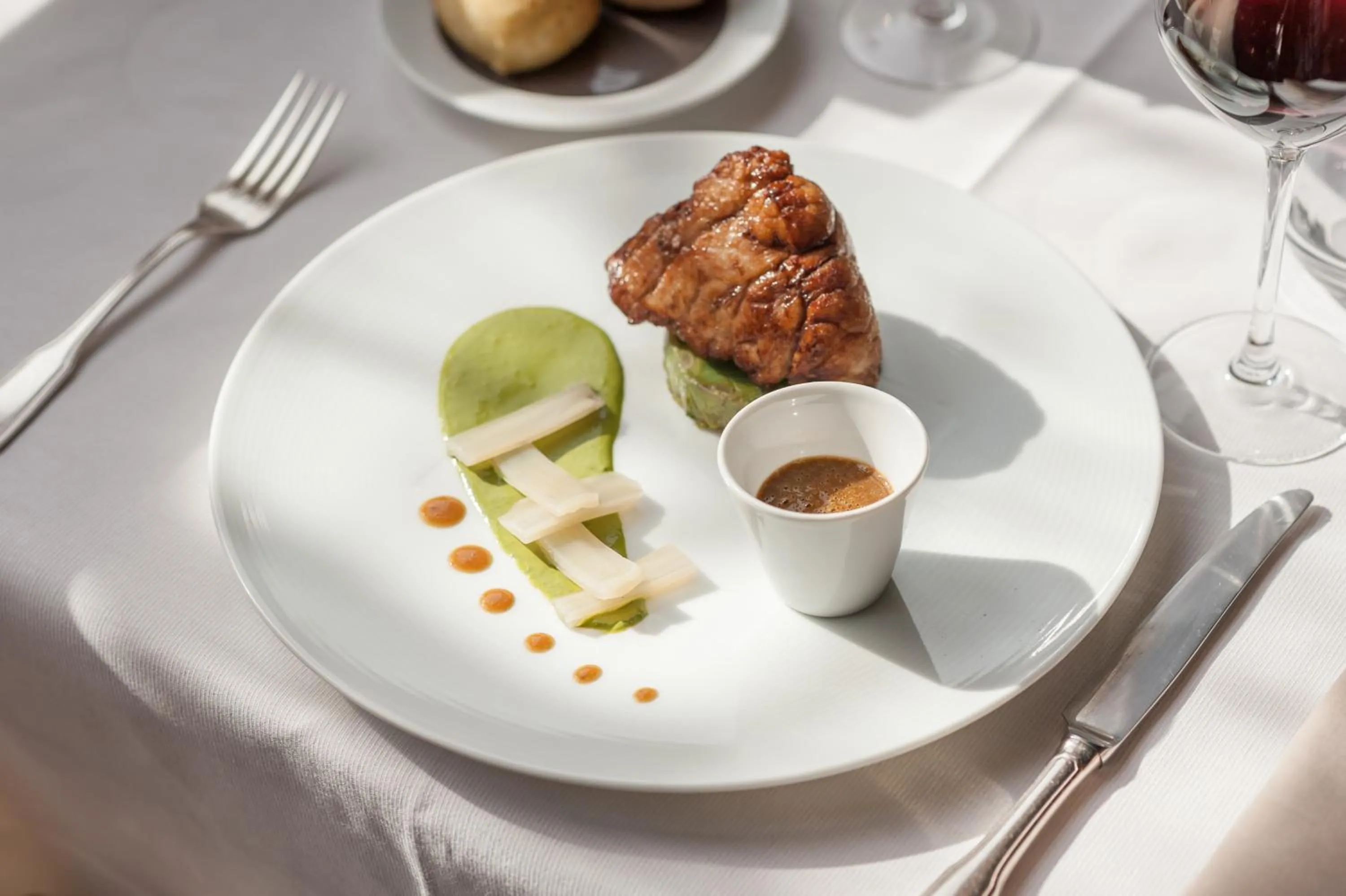 Food close-up in Demeures et Chateaux l'Abbaye Caladoise - Anciennement Hostellerie Ferme du Poulet