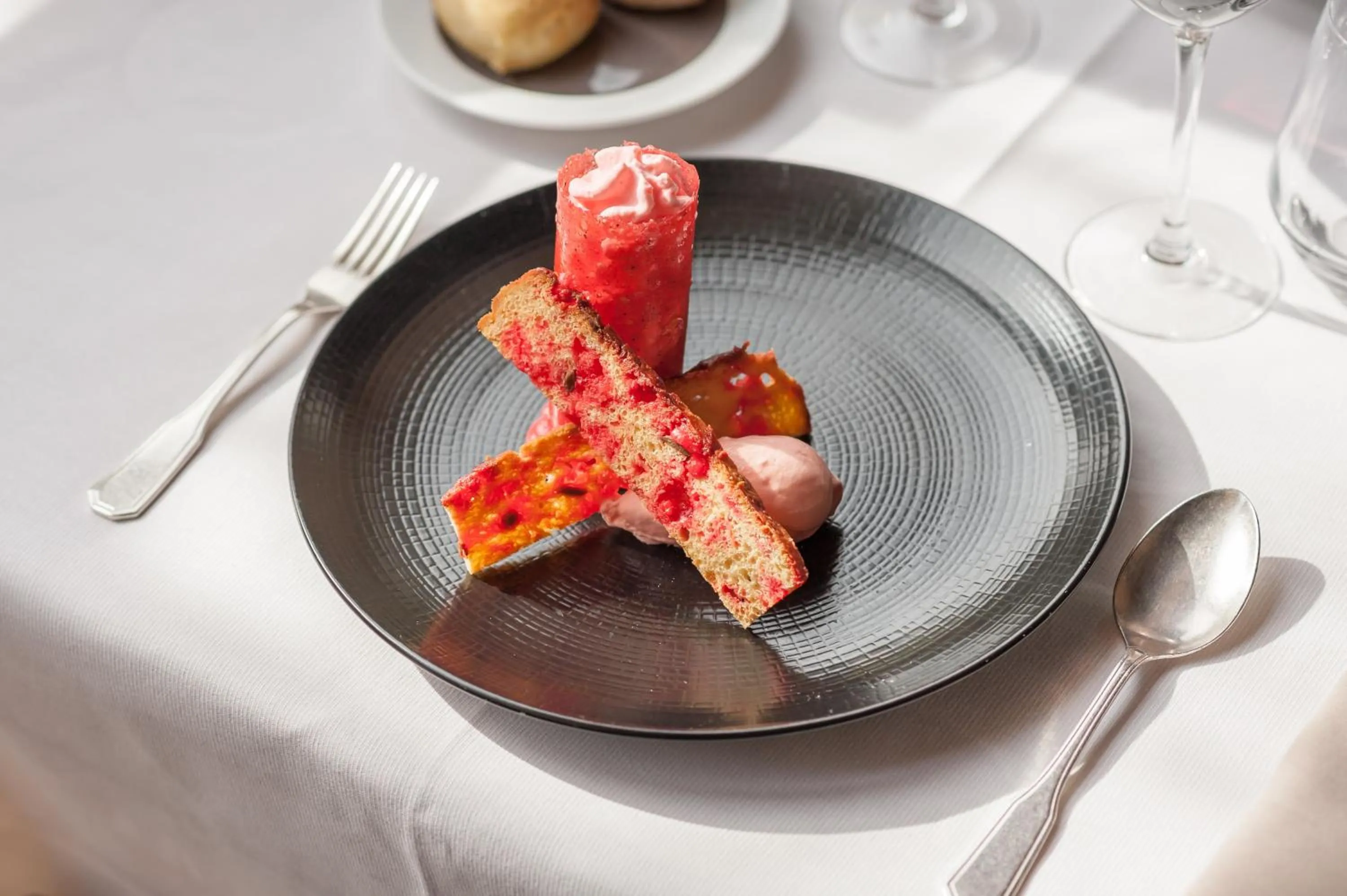Food close-up in Demeures et Chateaux l'Abbaye Caladoise - Anciennement Hostellerie Ferme du Poulet