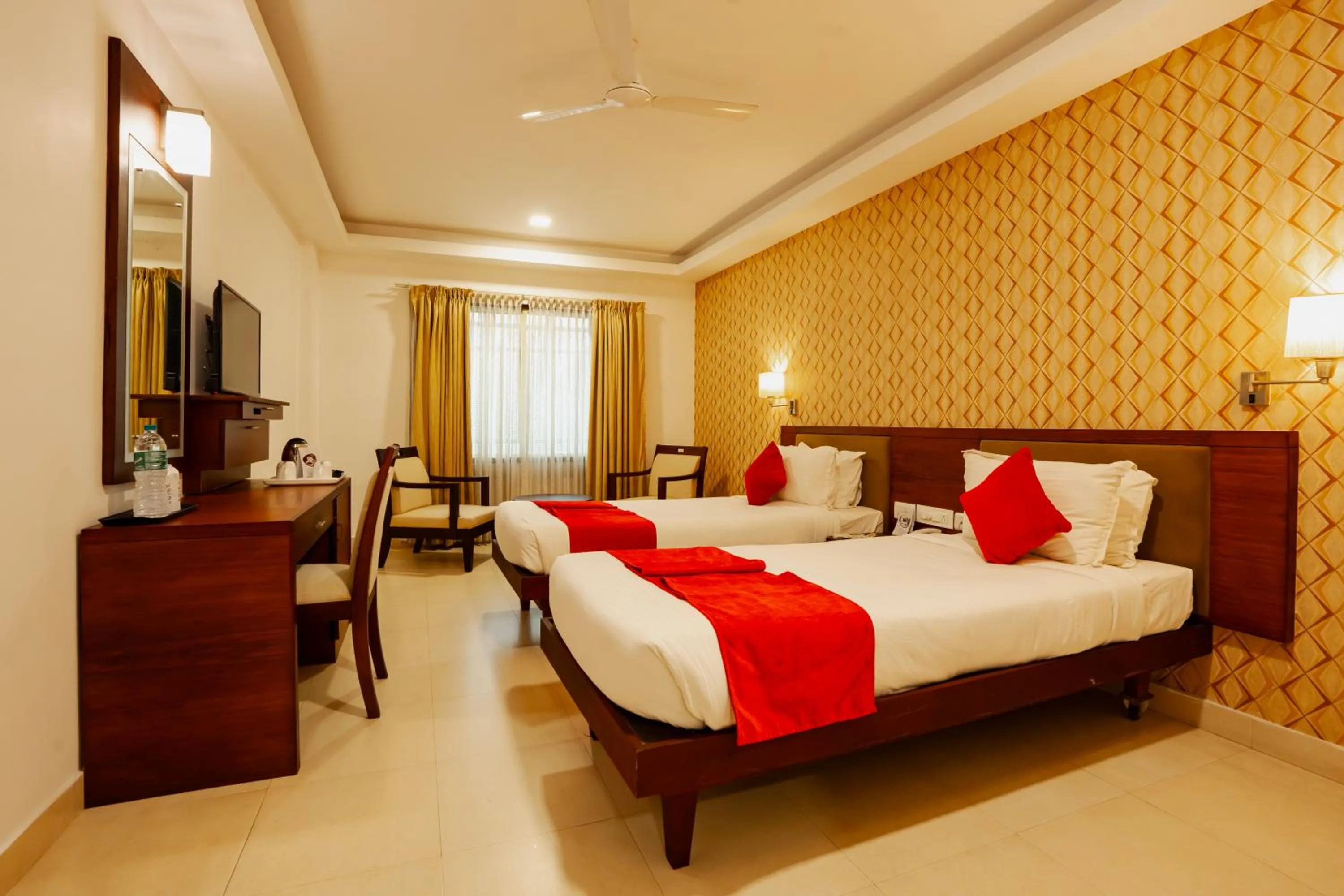 Bedroom, Bed in Hotel White Gate Residency -near to Vaikom Sri Mahadeva Temple