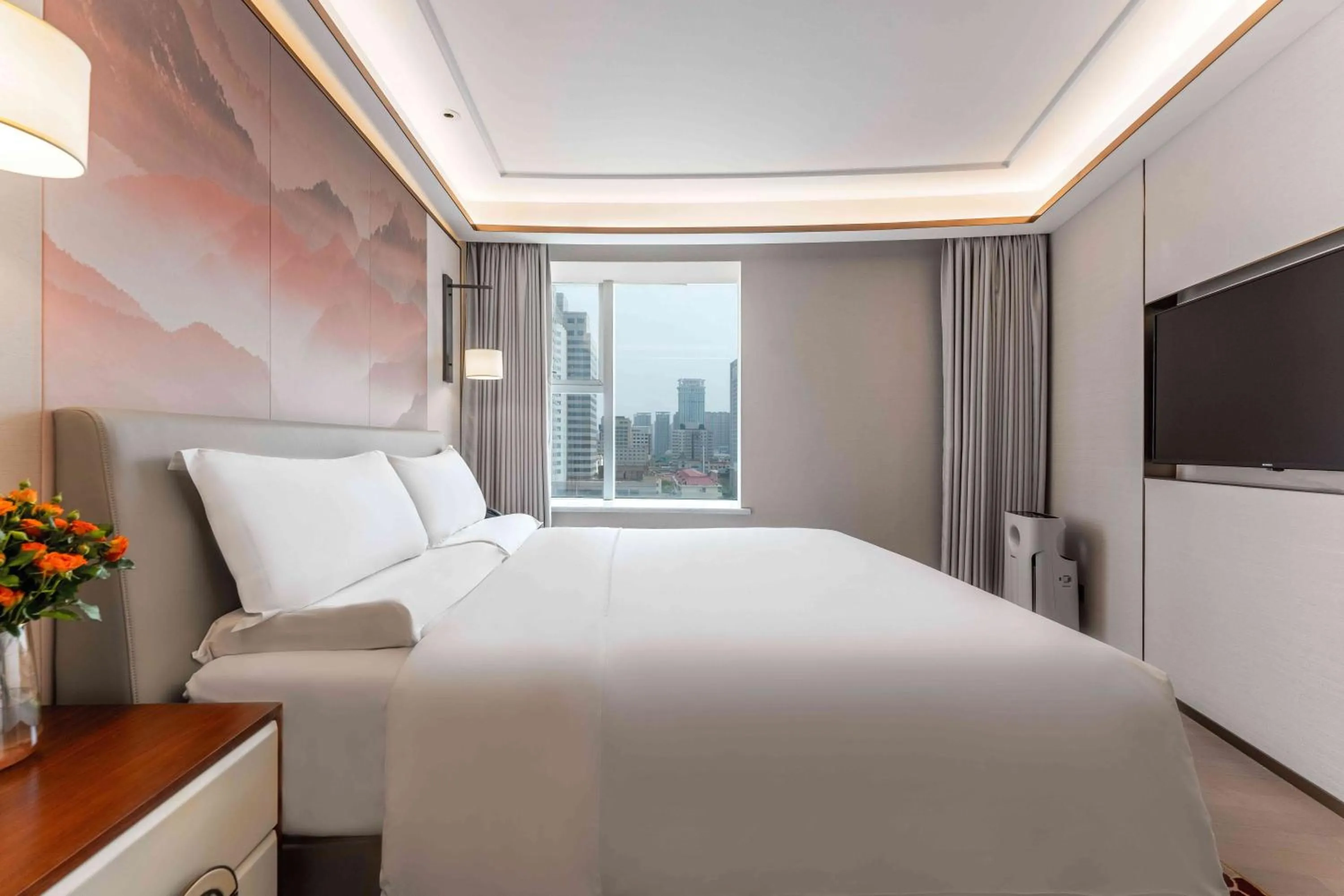 Bed in Yun-Zen Century Hotel