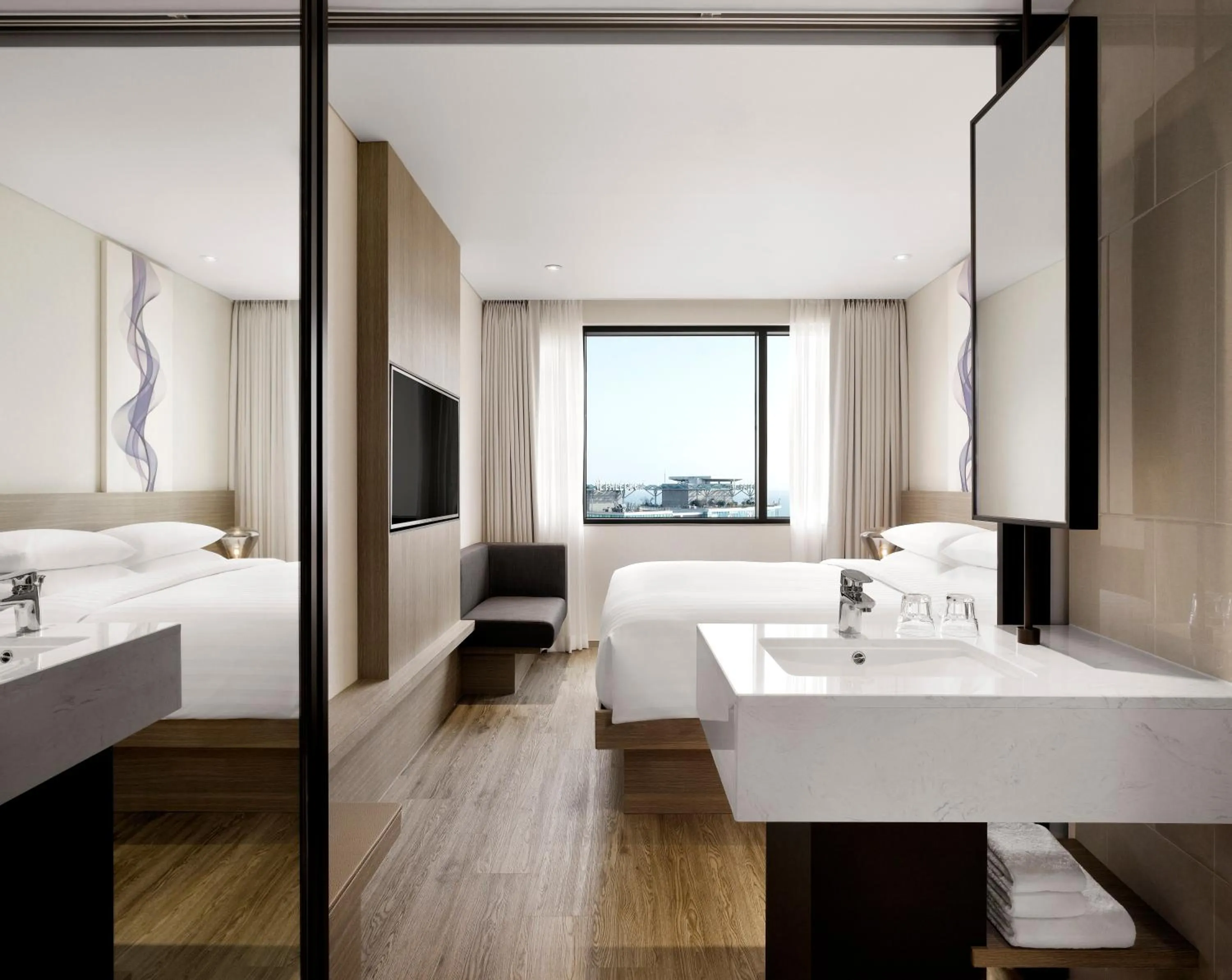 Bedroom, Bed in Fairfield by Marriott Busan