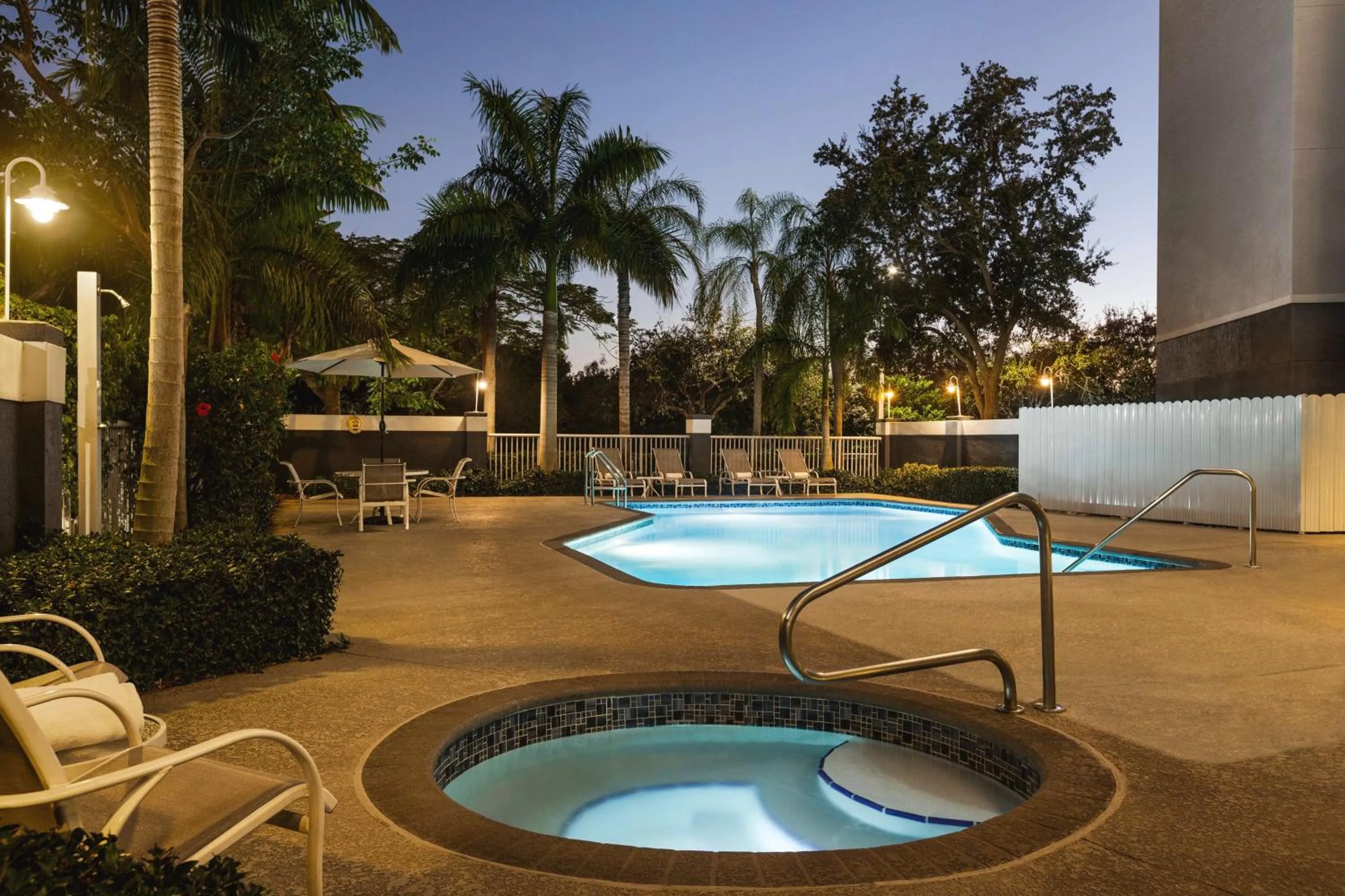 Pool view in Hampton Inn Pembroke Pines
