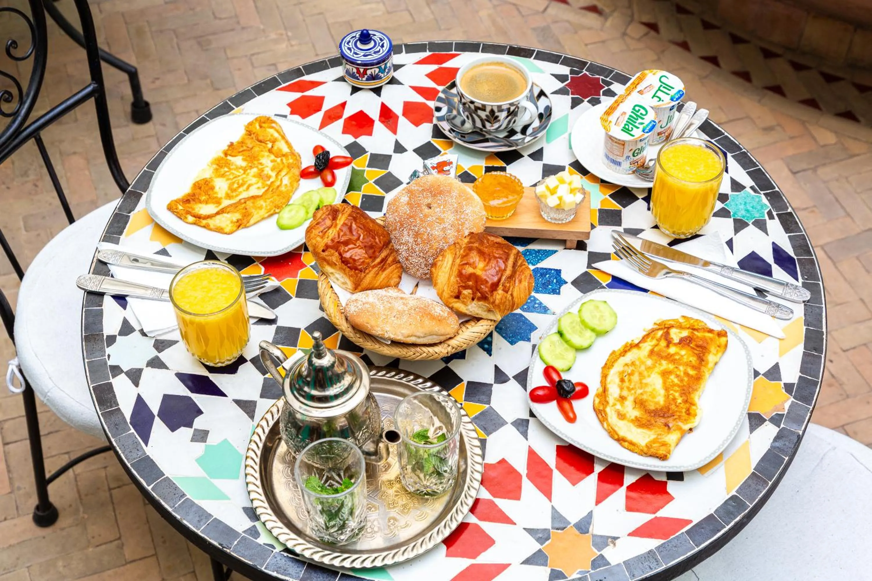 Food and drinks in Riad Bianca Marrakech