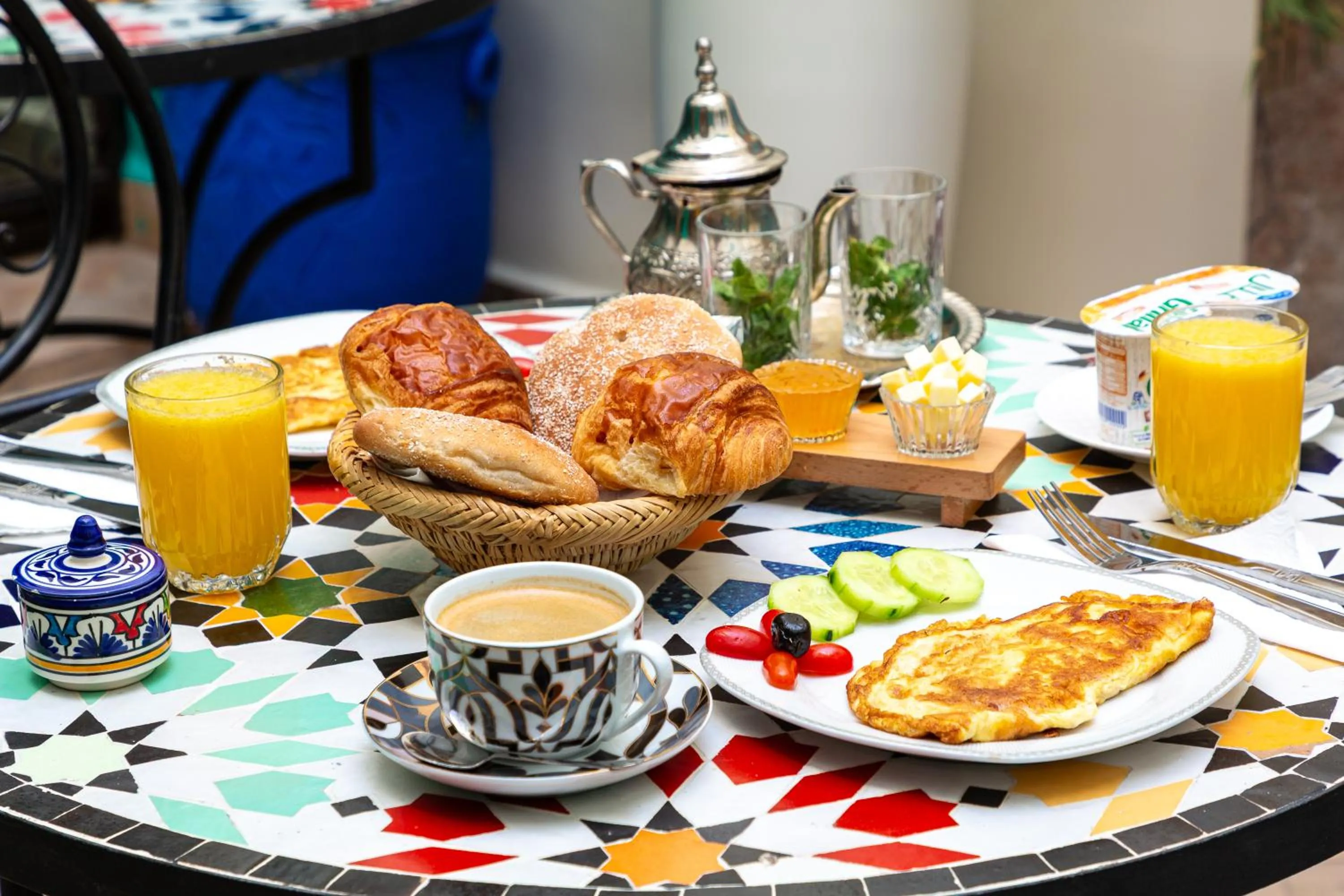 Food and drinks in Riad Bianca Marrakech