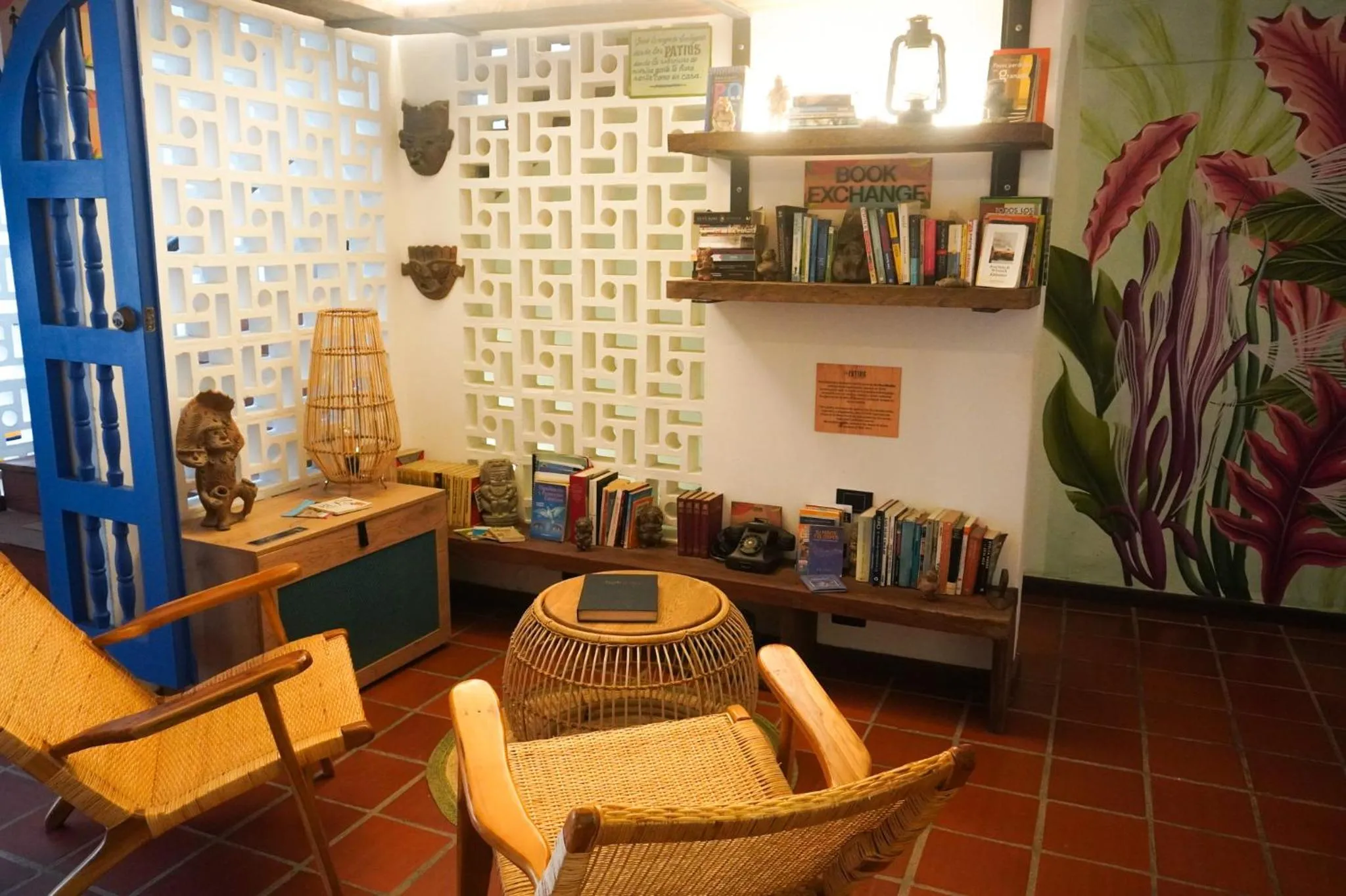 Seating area in Los Patios Hostel