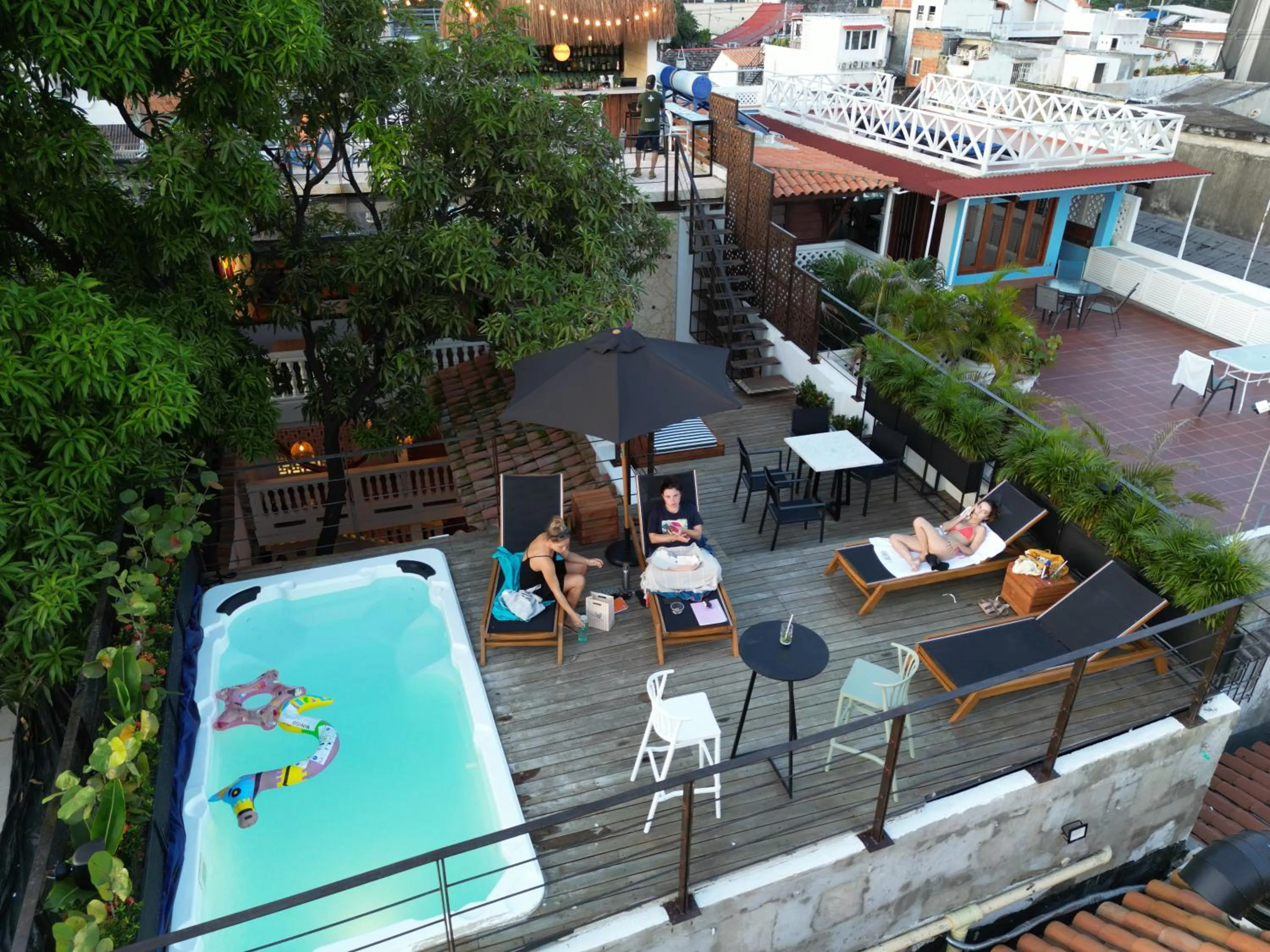 Swimming pool in Los Patios Hostel