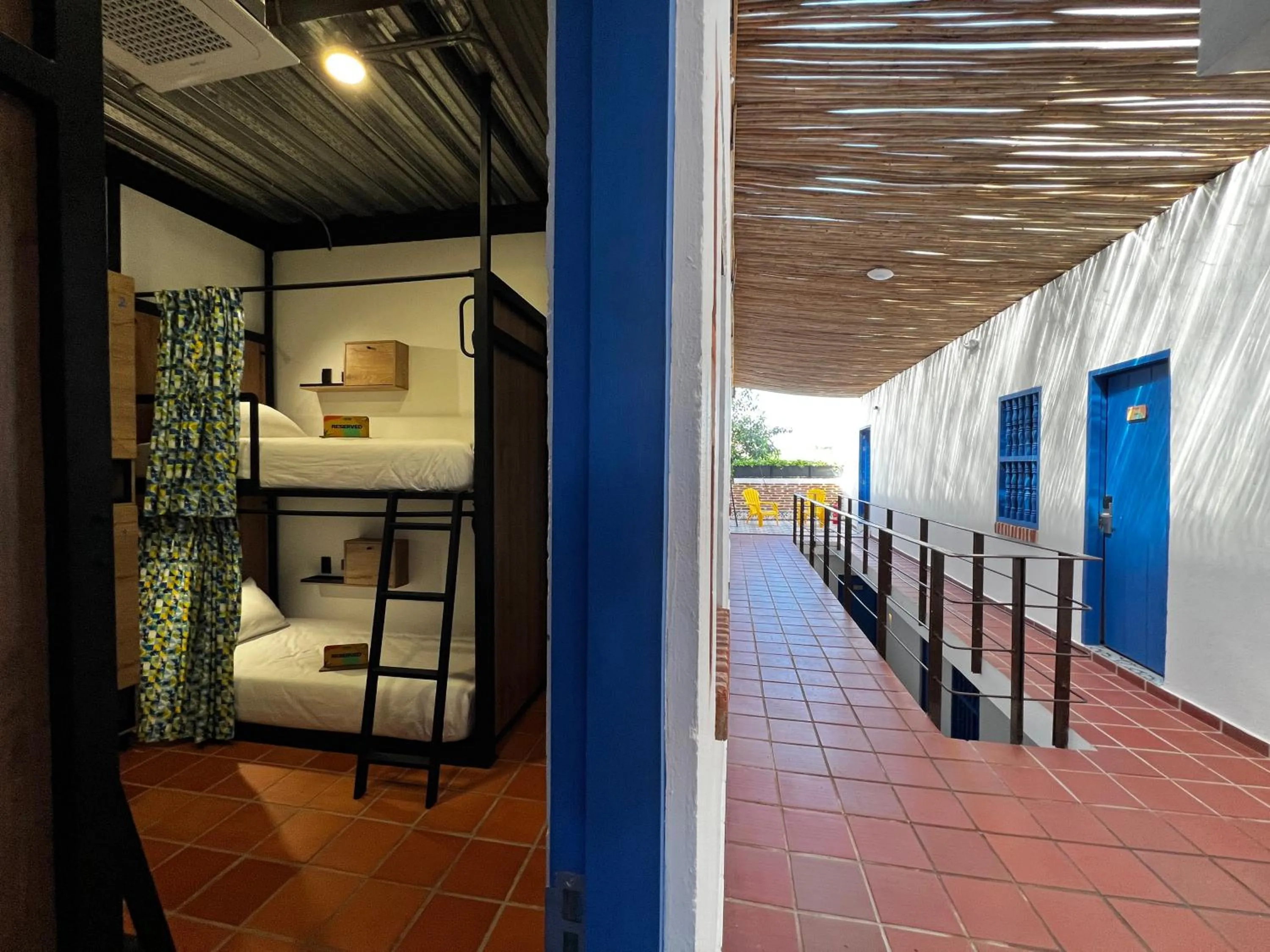 Balcony/Terrace, Bed in Los Patios Hostel