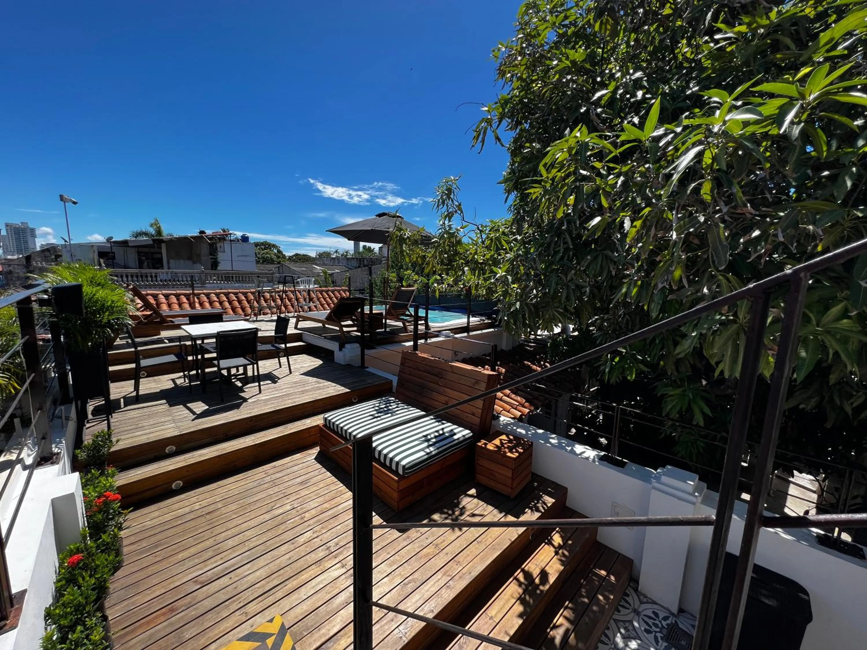 Swimming pool in Los Patios Hostel