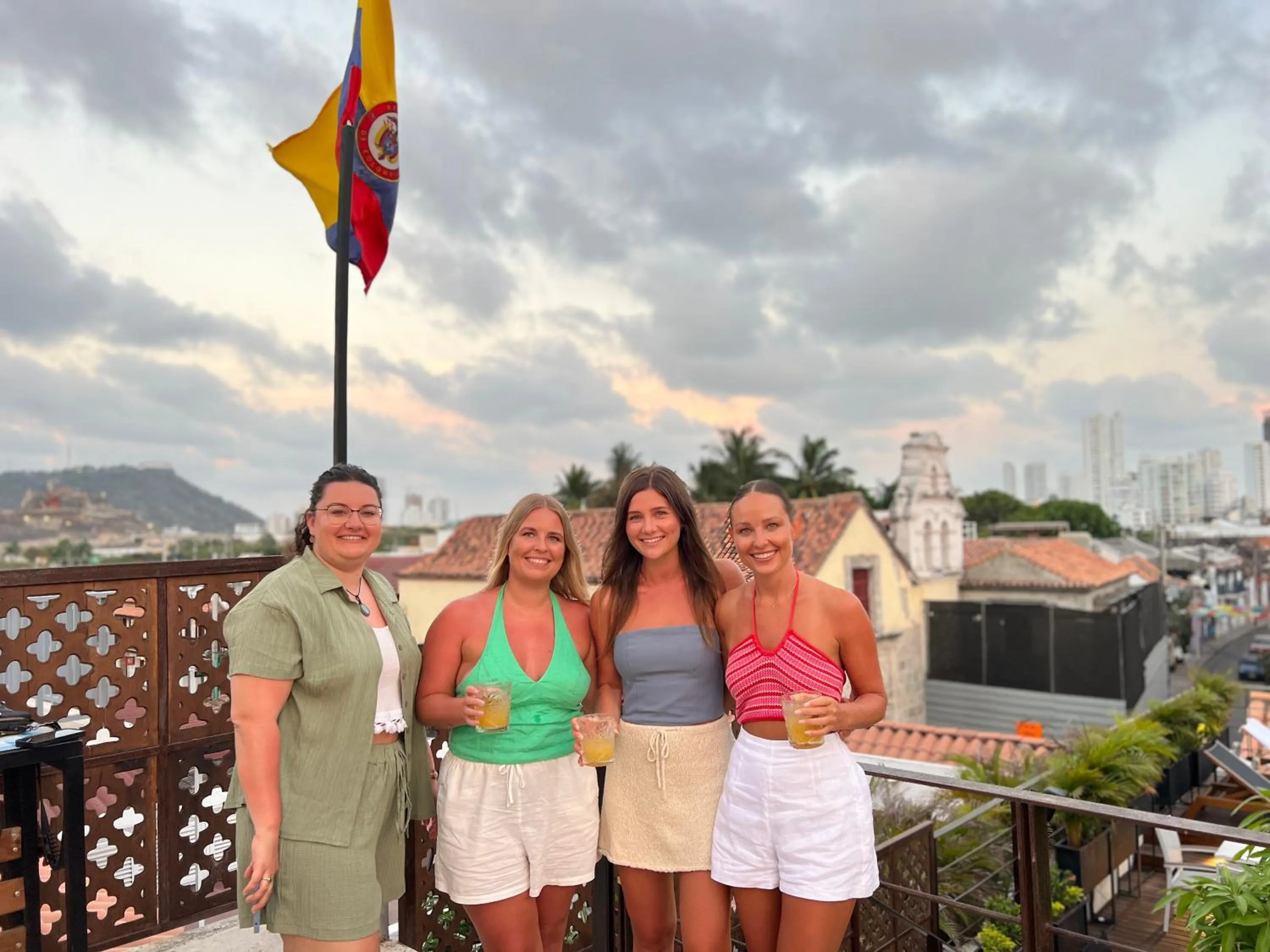 group of guests in Los Patios Hostel