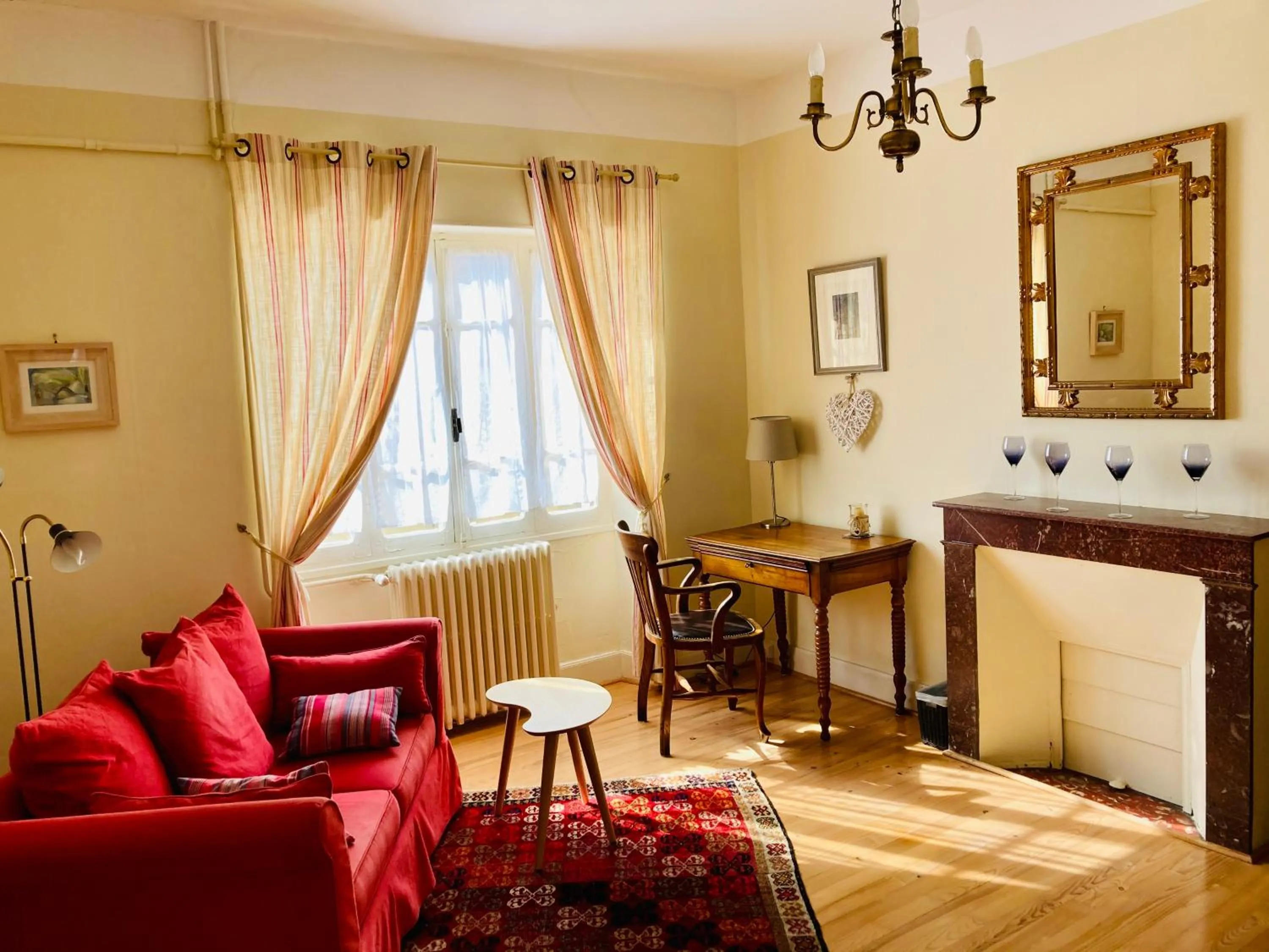 Seating area in Le Petit Cochon