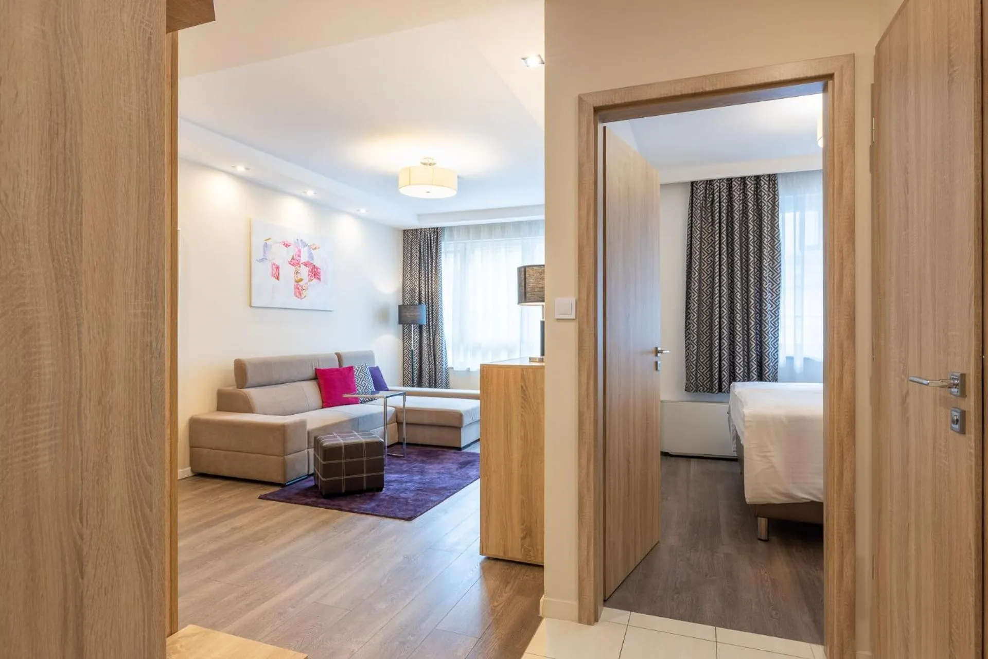 Living room, Bed in Silver Crown Hotel & Residence, Palace Quarter