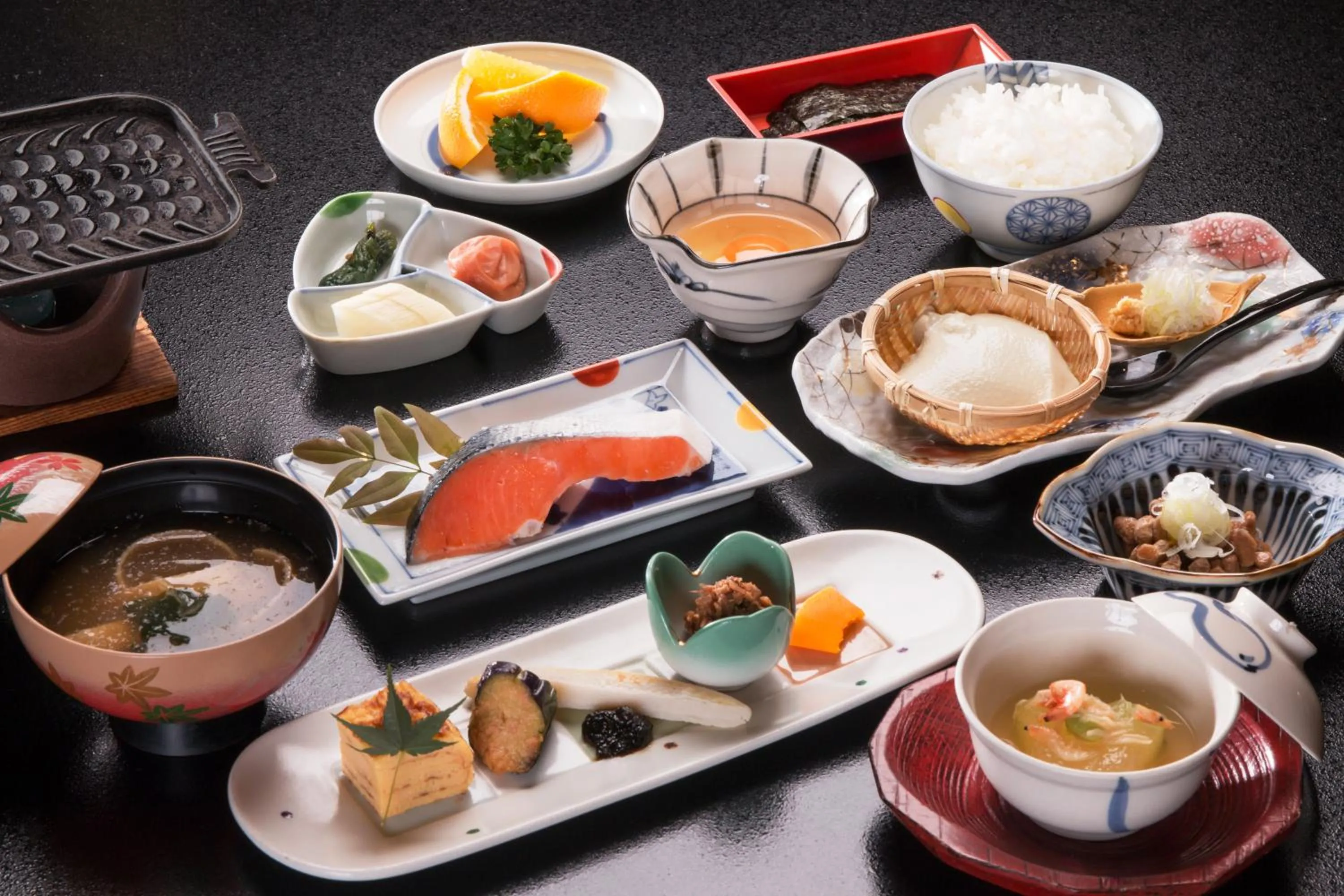 Food in Beautiful Japanese Garden Kagetsu