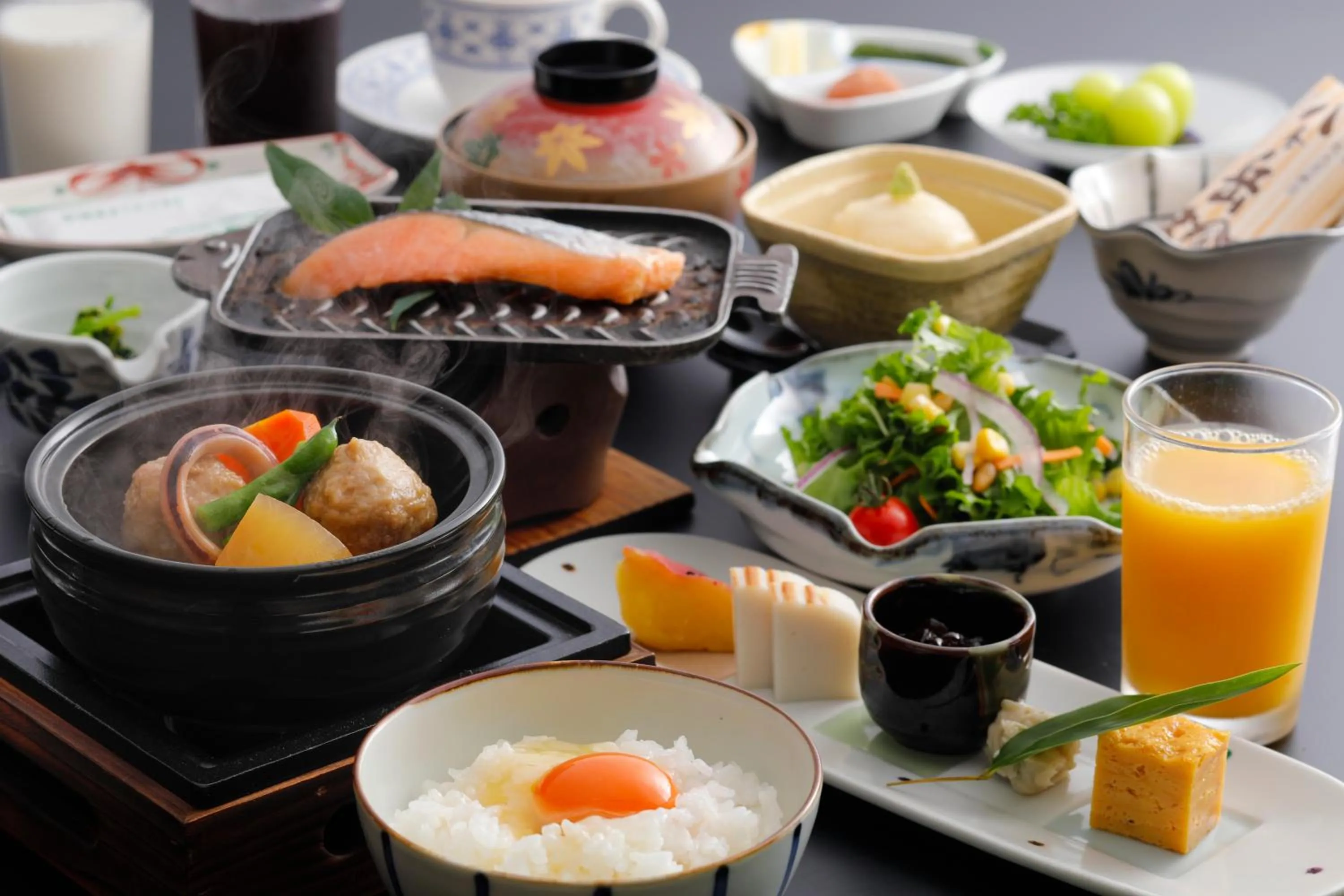 Food close-up in Beautiful Japanese Garden Kagetsu