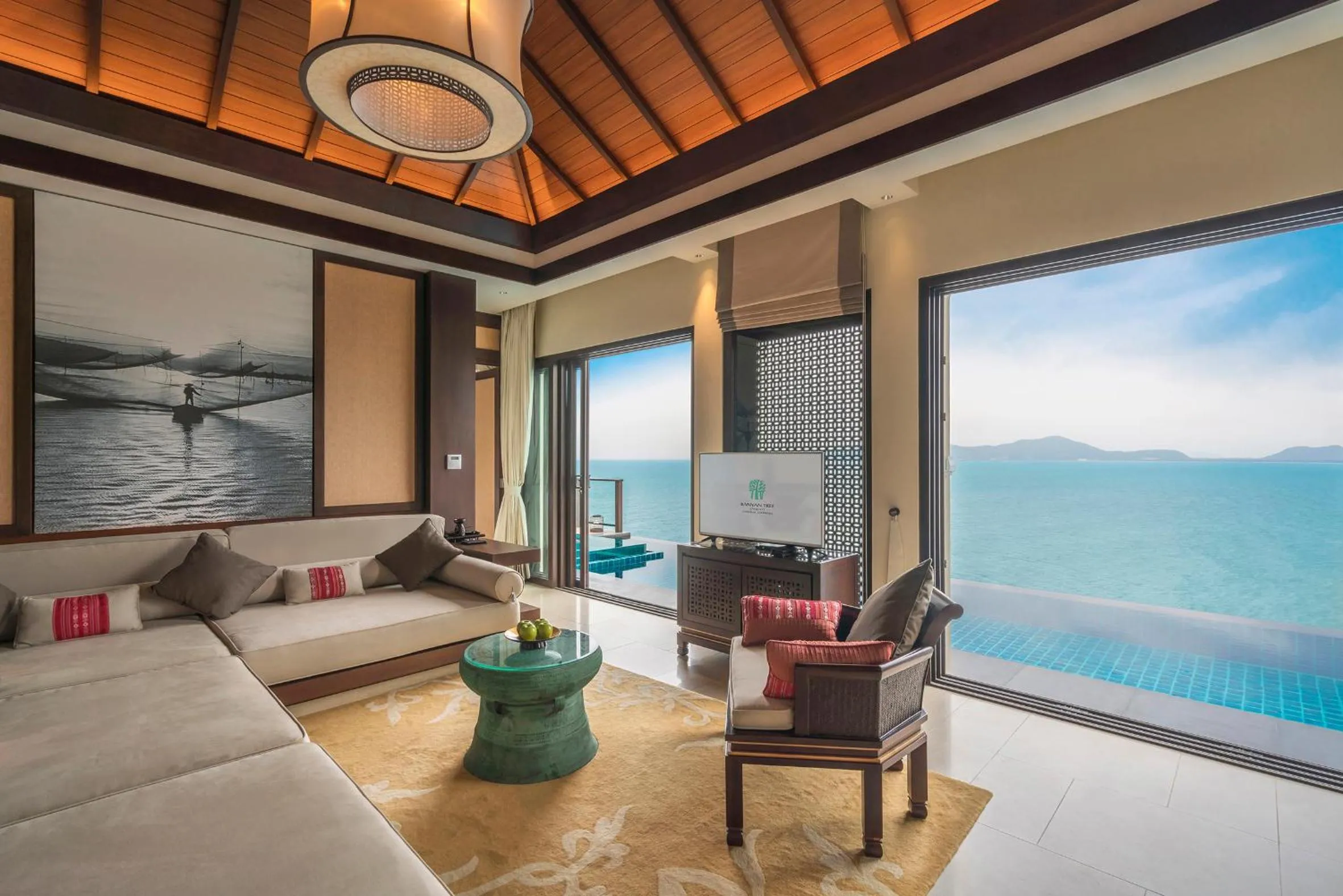 Living room in Banyan Tree Lang Co