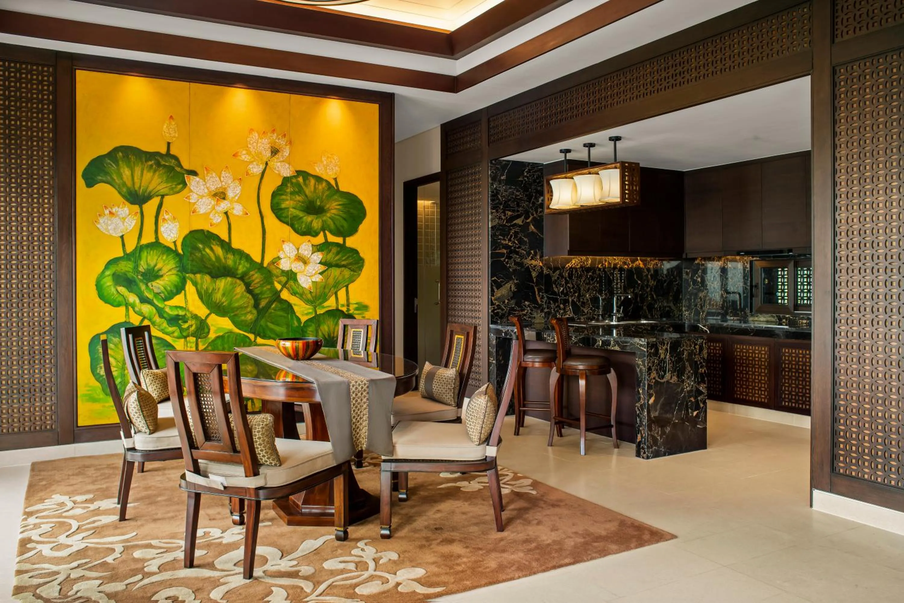 Living room in Banyan Tree Lang Co