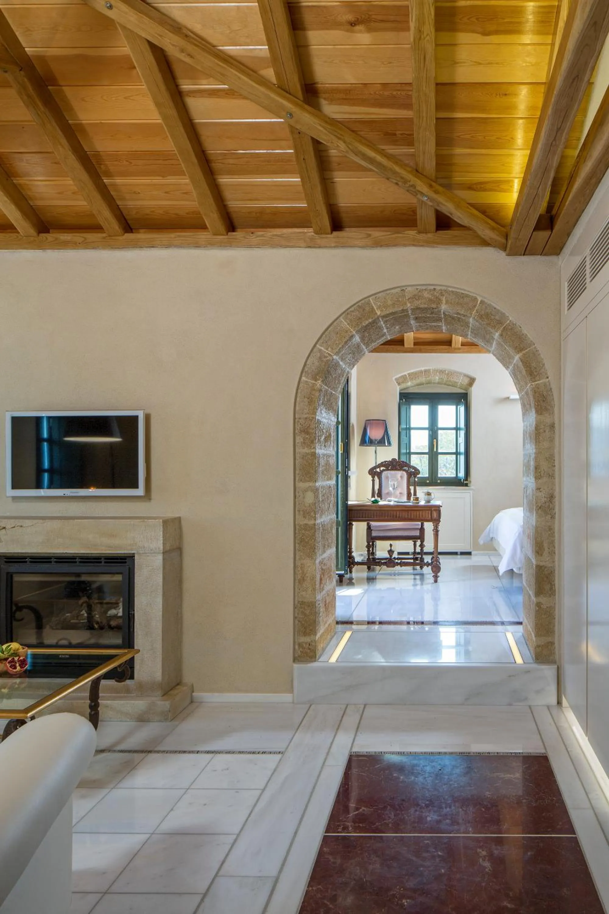 Living room in Moni Emvasis Luxury Suites