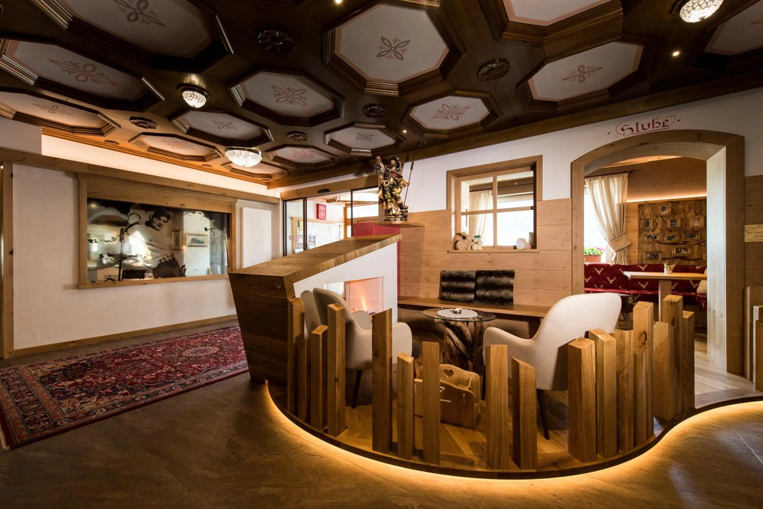 Lobby or reception in Hotel Patrizia Dolomites Glamour