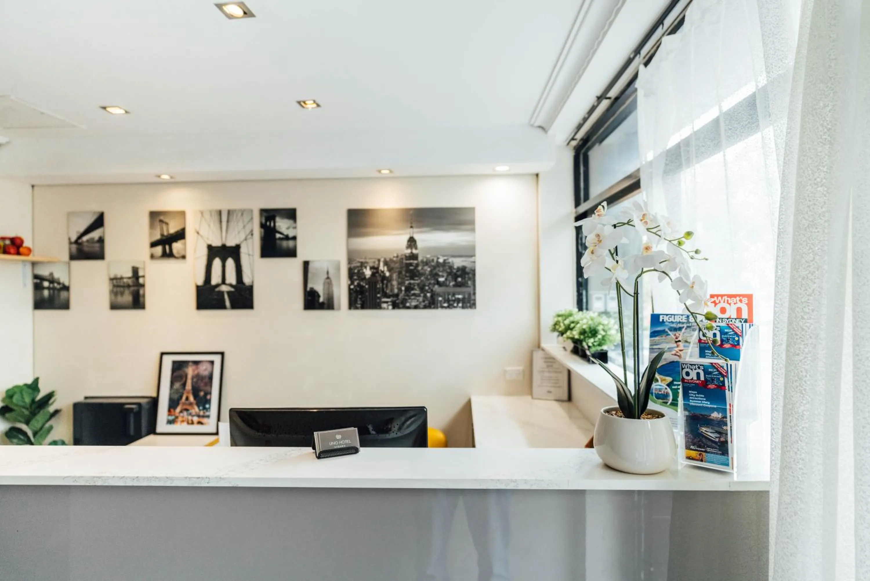 Lobby or reception in UNO Hotel Sydney