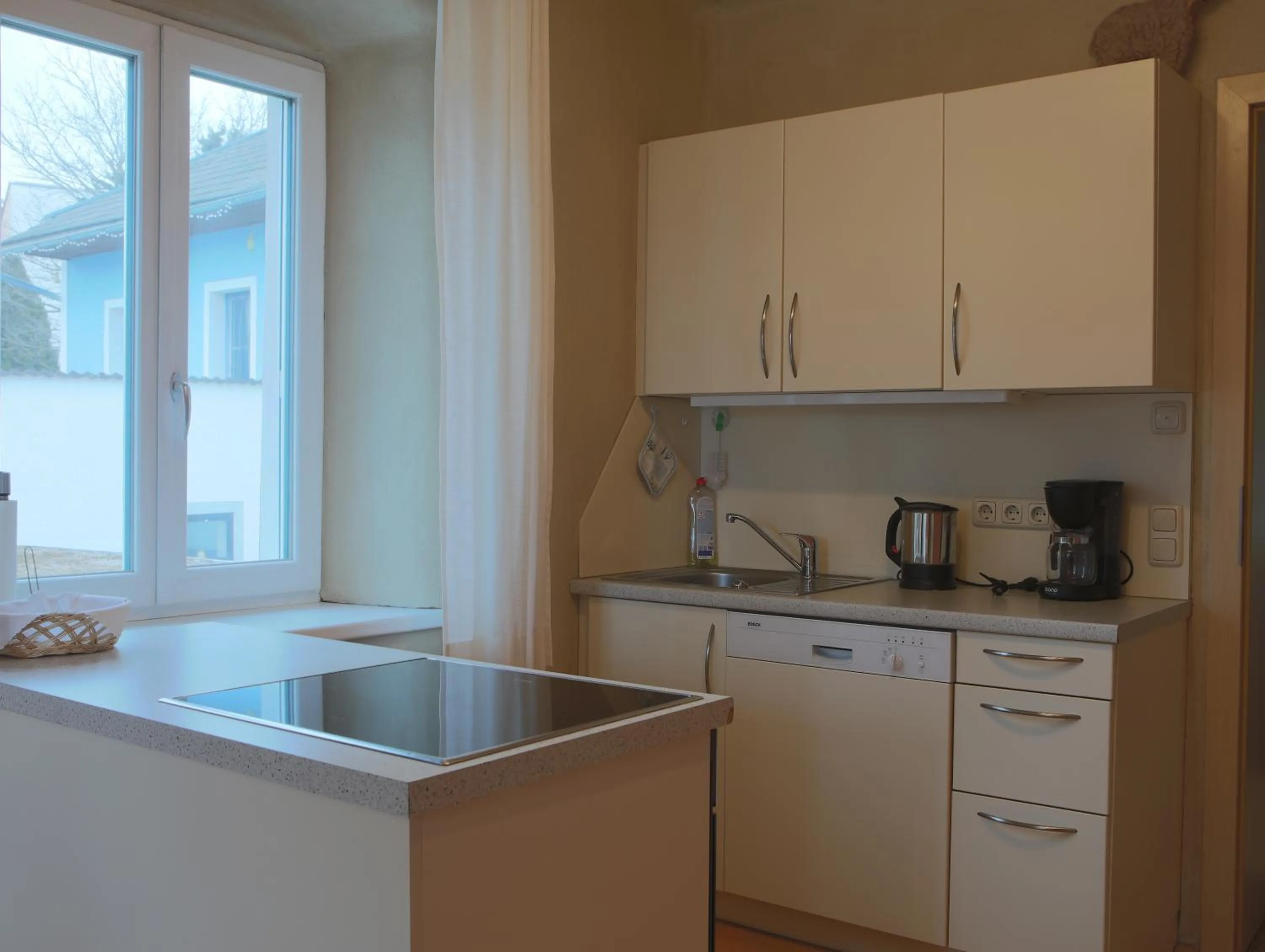 Kitchen or kitchenette in Ferienwohnung Veit
