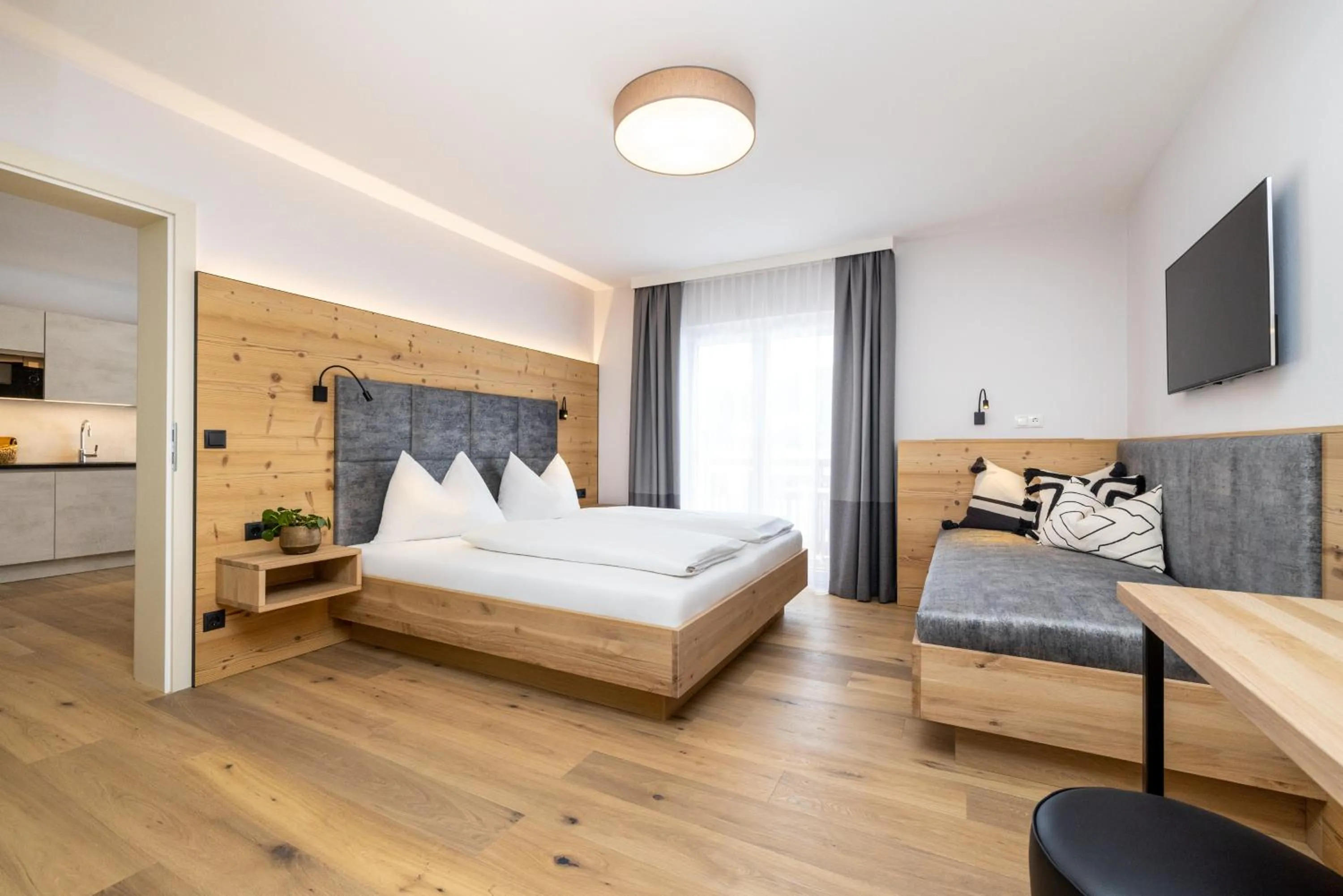 Bed in Aparthotel Jägerheim