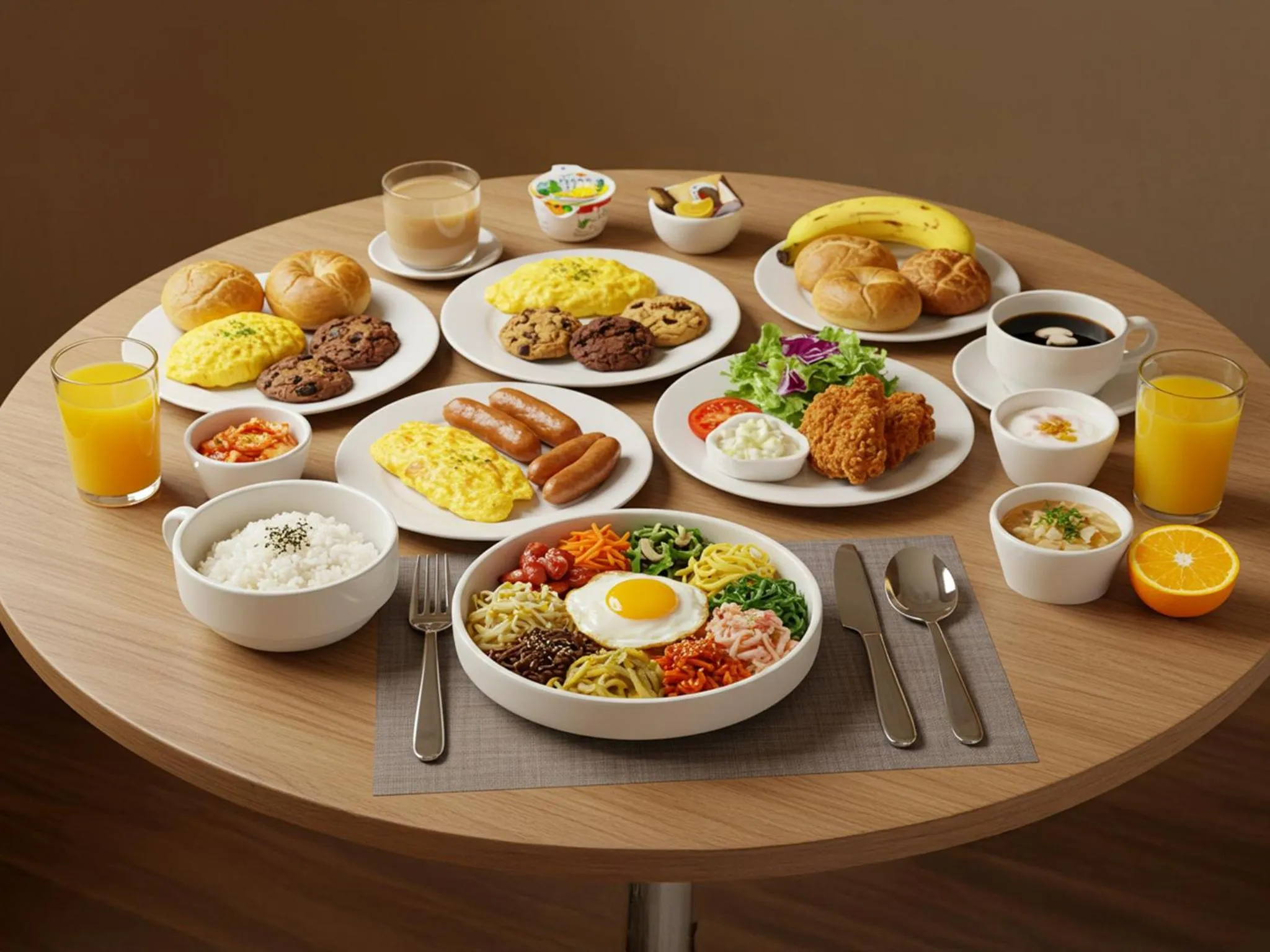 Breakfast in Hotel Skypark Central Myeongdong