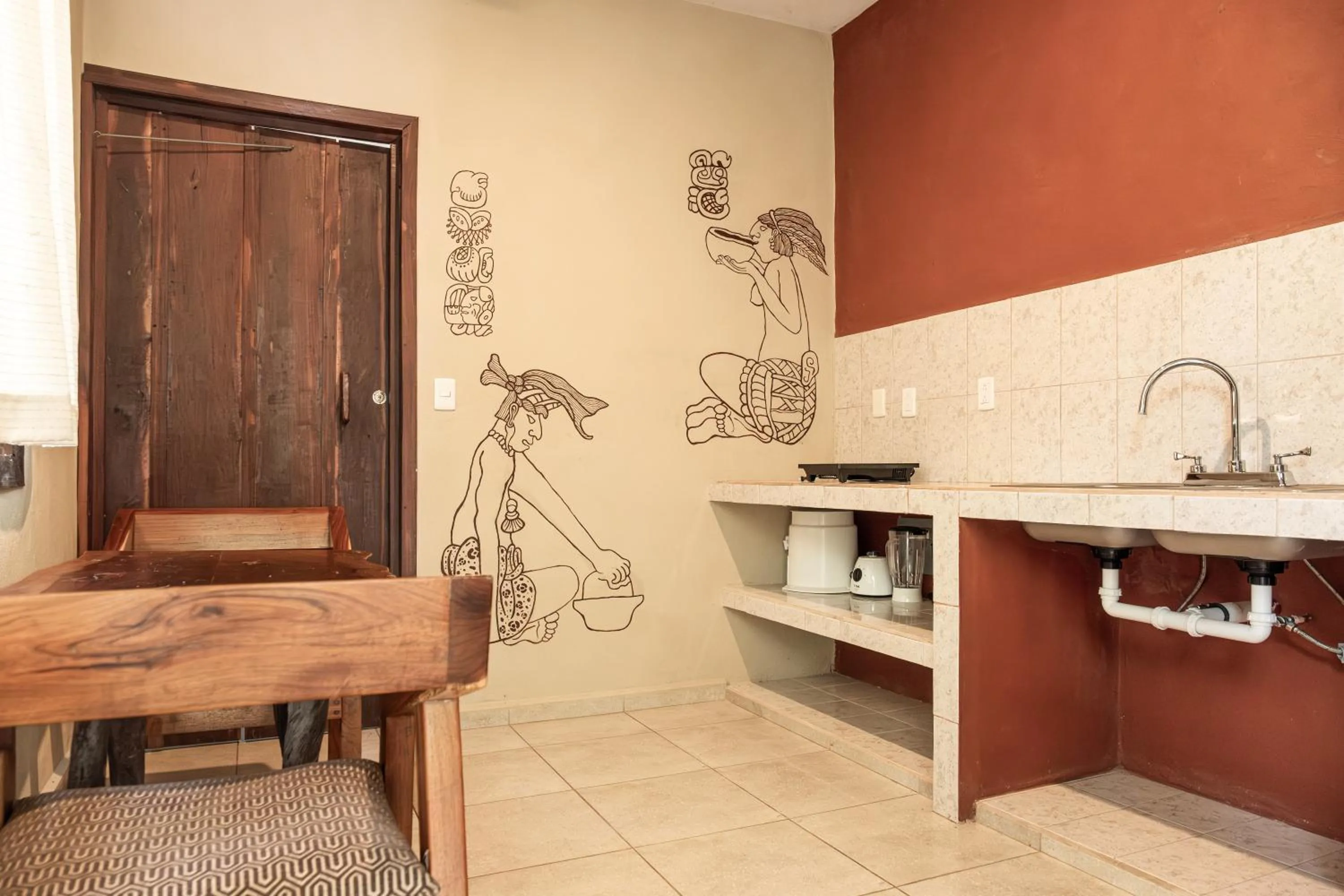 Kitchen or kitchenette in Hokhmah Heart Hotel