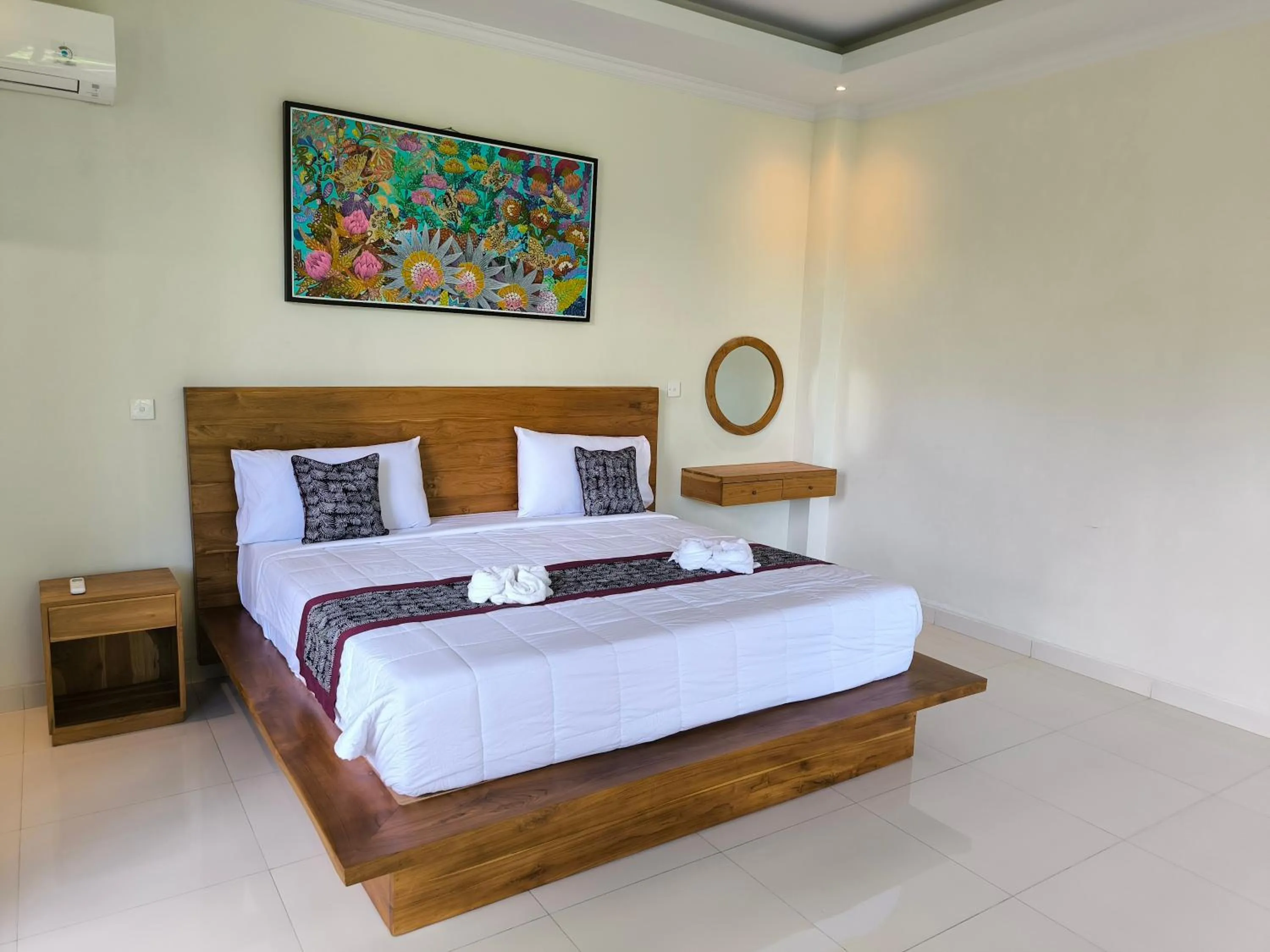 Bed in Pondok Bambu Homestay