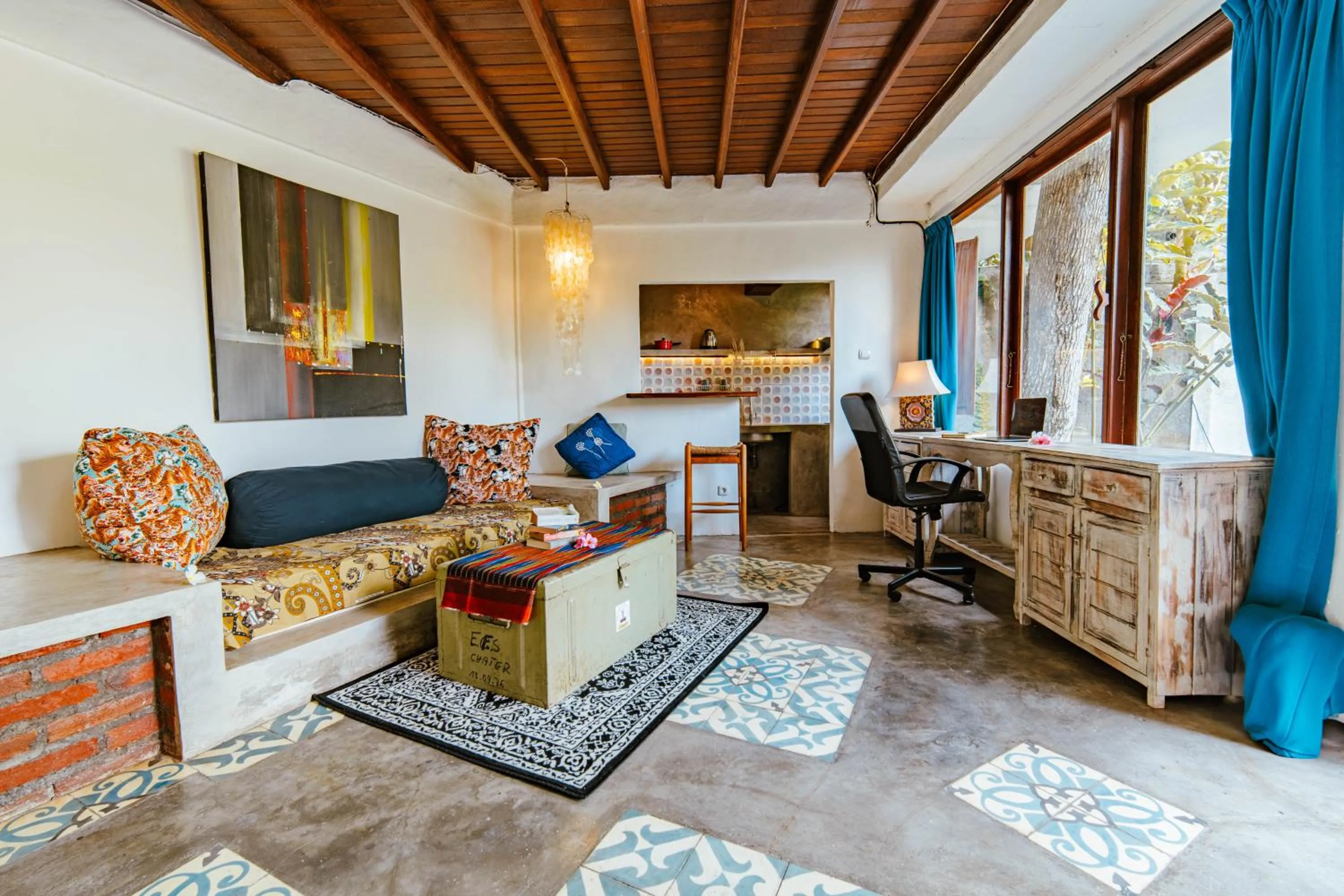 Living room in The Onion Collective