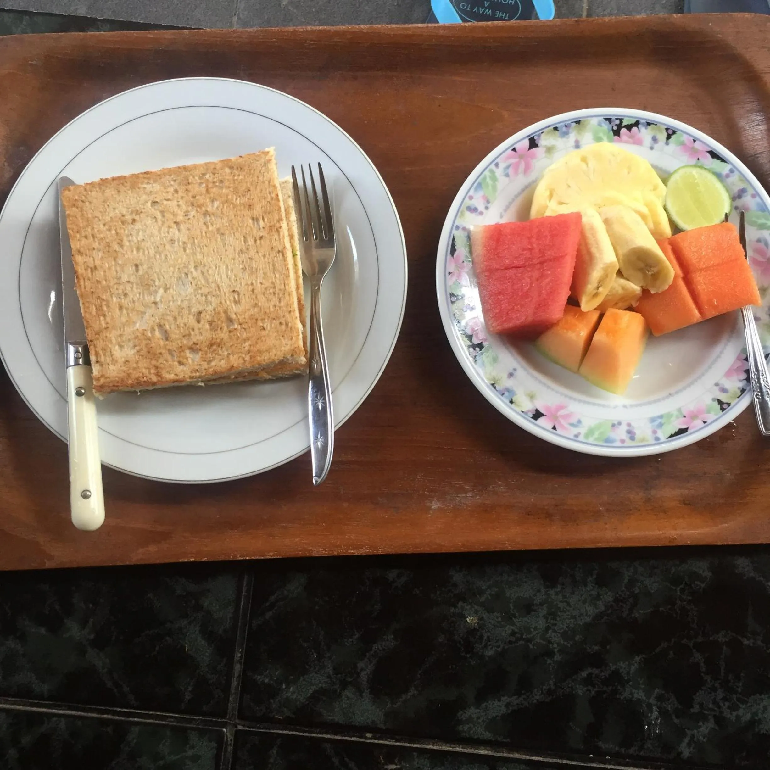 American breakfast in Bagus Homestay