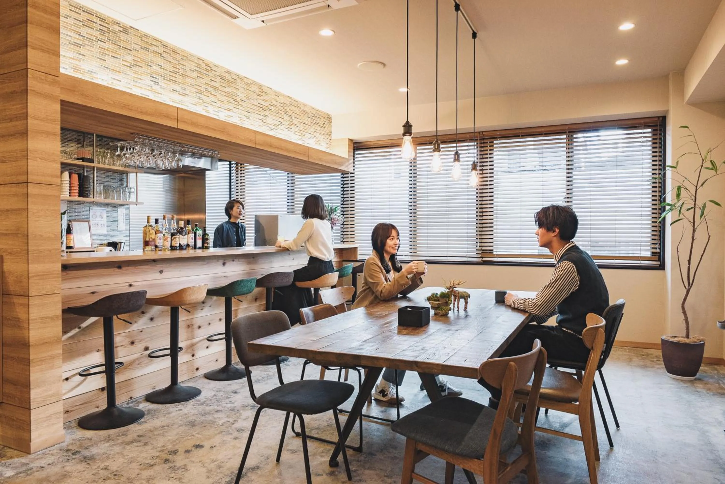 Lounge or bar in GRAND HOSTEL LDK Osaka Shinsaibashi - Former The Stay OSAKA Shinsaibashi