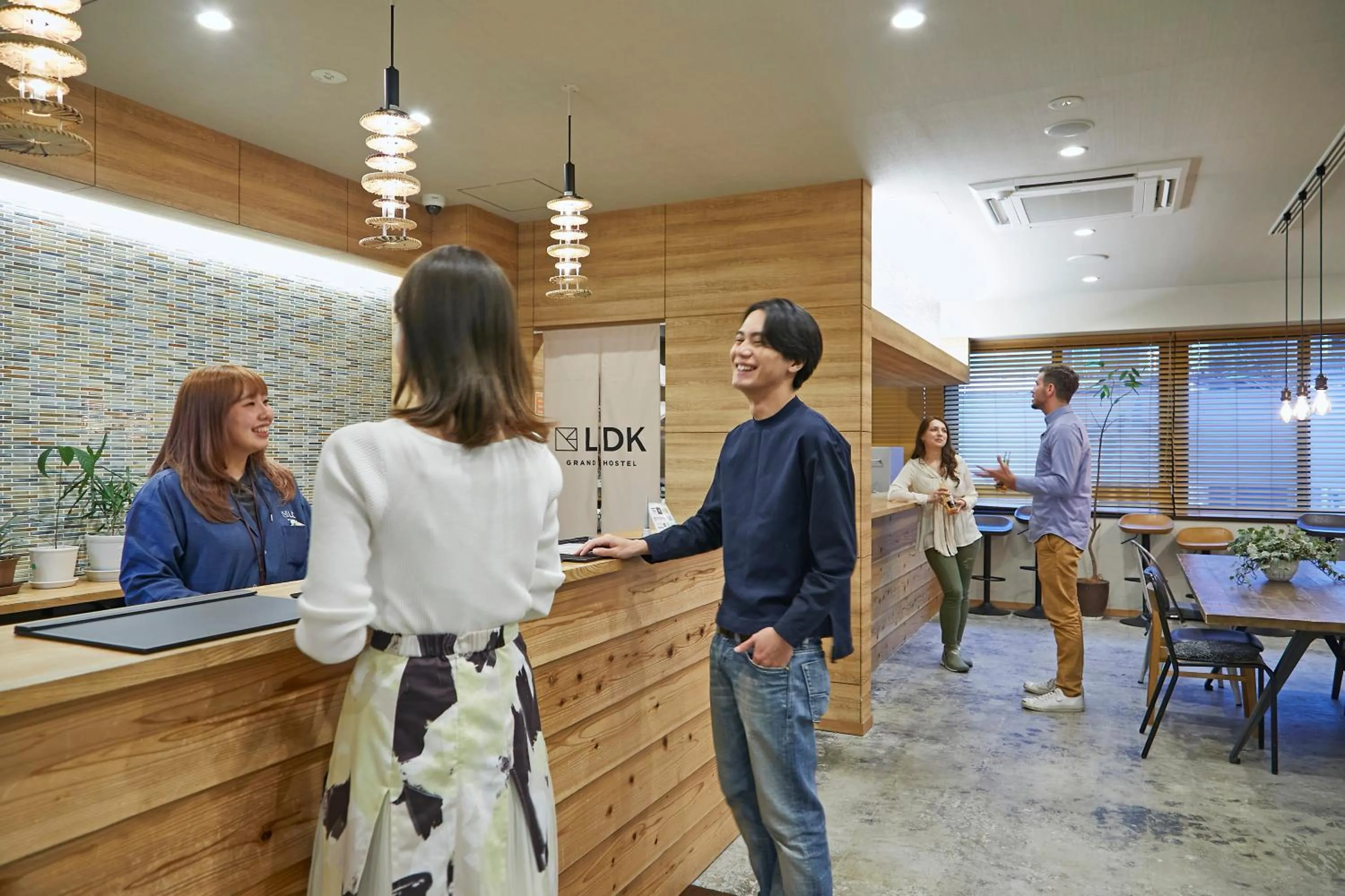 Lobby or reception in GRAND HOSTEL LDK Osaka Shinsaibashi - Former The Stay OSAKA Shinsaibashi